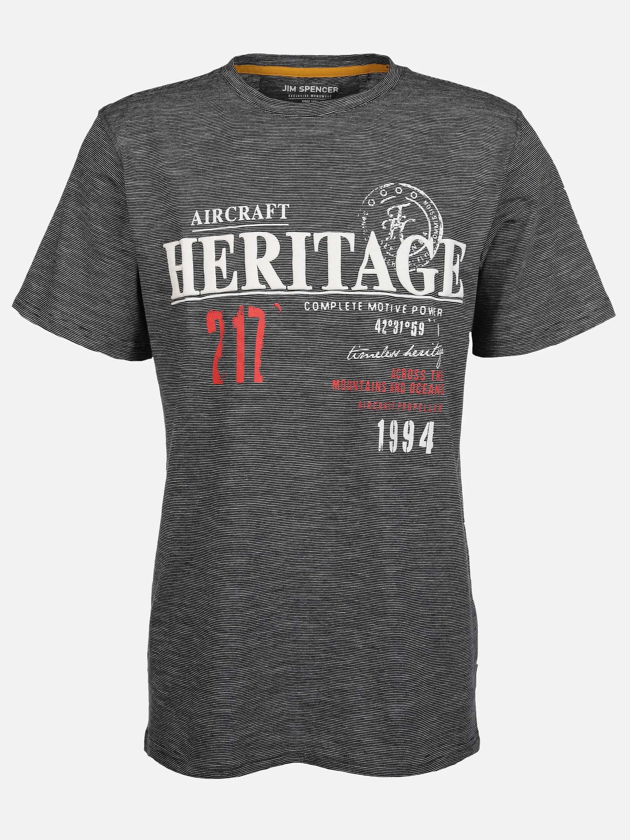 Jim Spencer He. T-Shirt 1/2 Arm grindle Blau 893233 NAVY 1 Jim Spencer He. T-Shirt 1/2 Arm grindle Blau 893233 NAVY 1