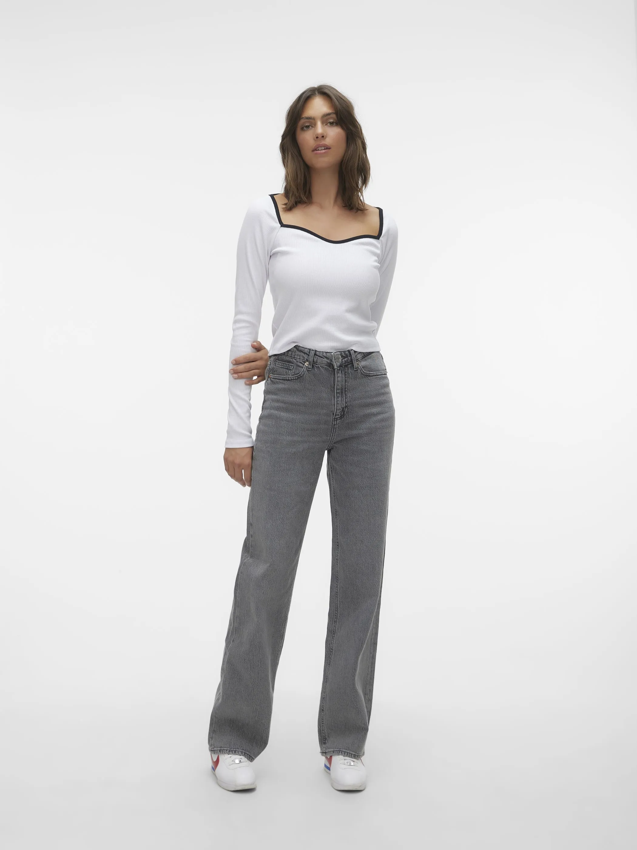 Vero Moda 10287304 VMTESSA HR WIDE JEANS Grau 913116 178004 4 Vero Moda 10287304 VMTESSA HR WIDE JEANS Grau 913116 178004 4