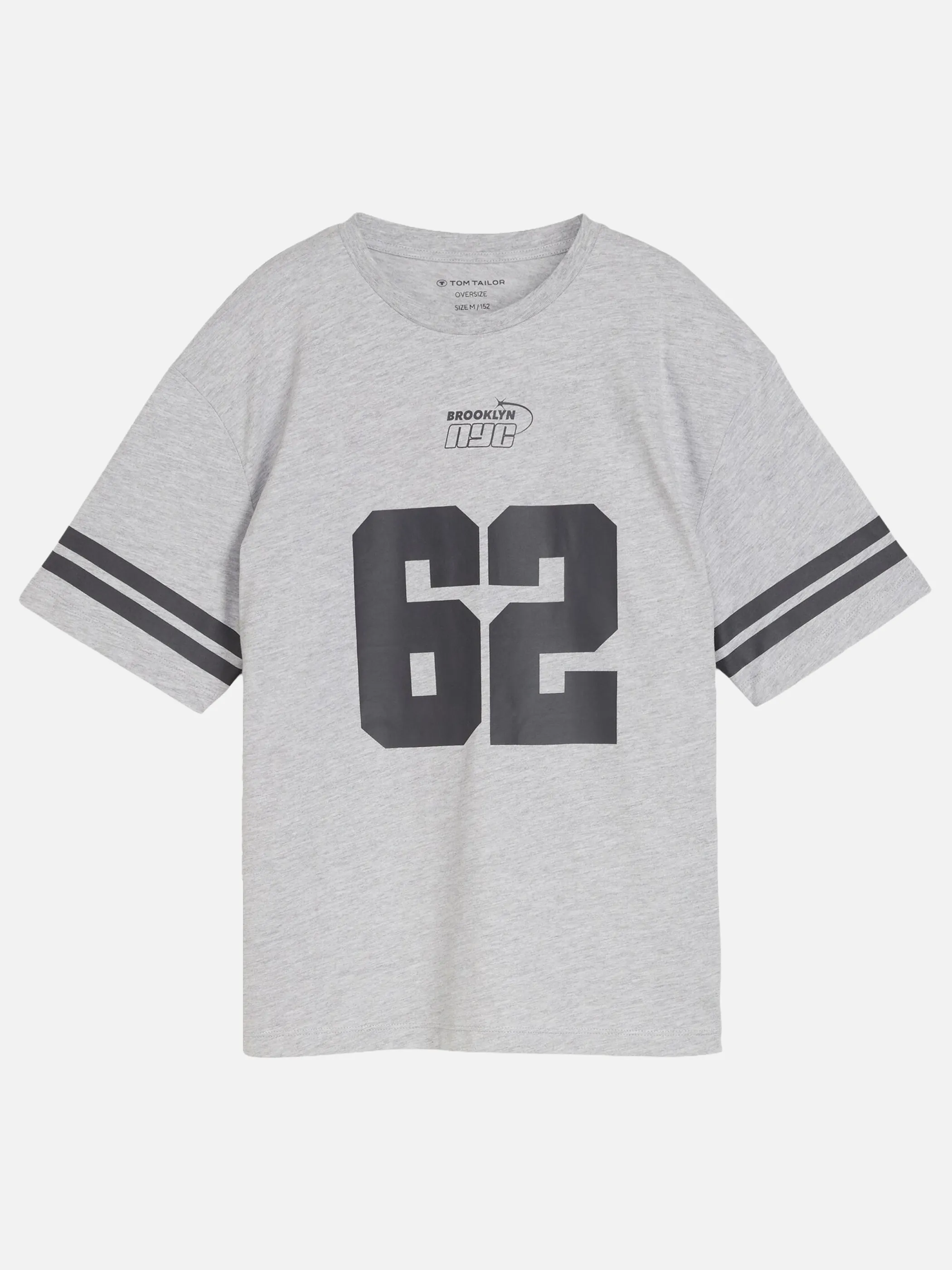 Tom Tailor 1049754 oversize trikot t-shirt Grau 928041 15398 1