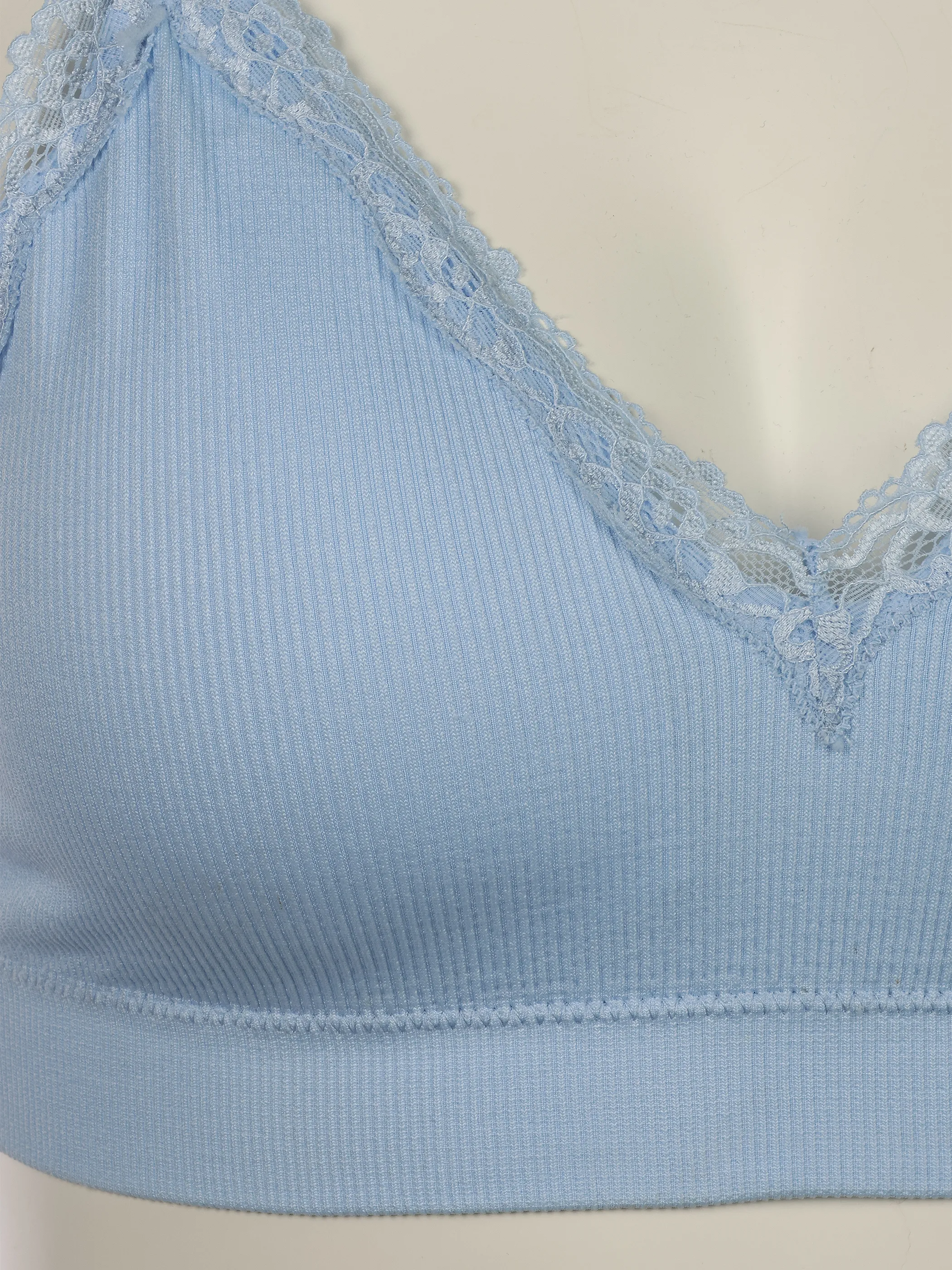 Sure Soft Bra Seamless Rippe&Spitze Blau 922776 BLAU 3