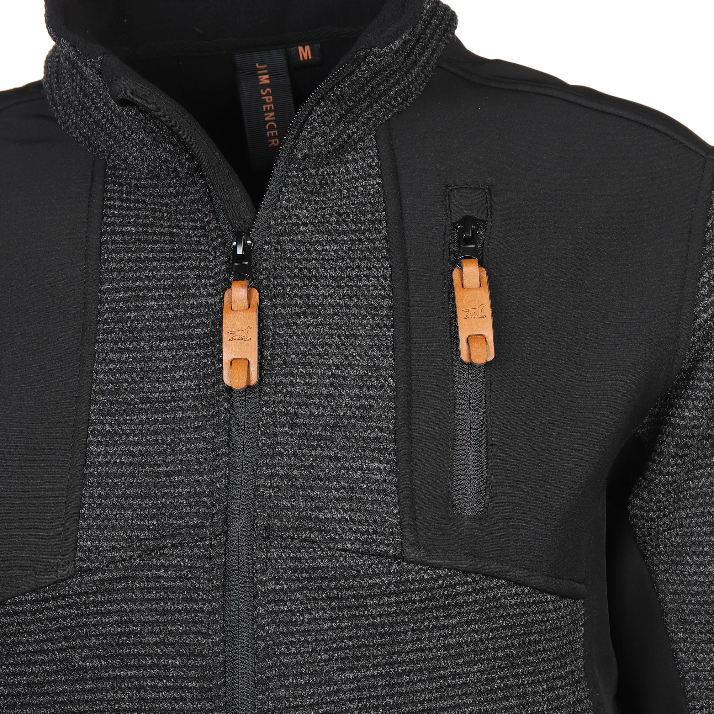 Jim Spencer He. Strickfleecejacke Hybrid Grau 883290 ANTHRA MEL 4 Jim Spencer He. Strickfleecejacke Hybrid Grau 883290 ANTHRA MEL 4