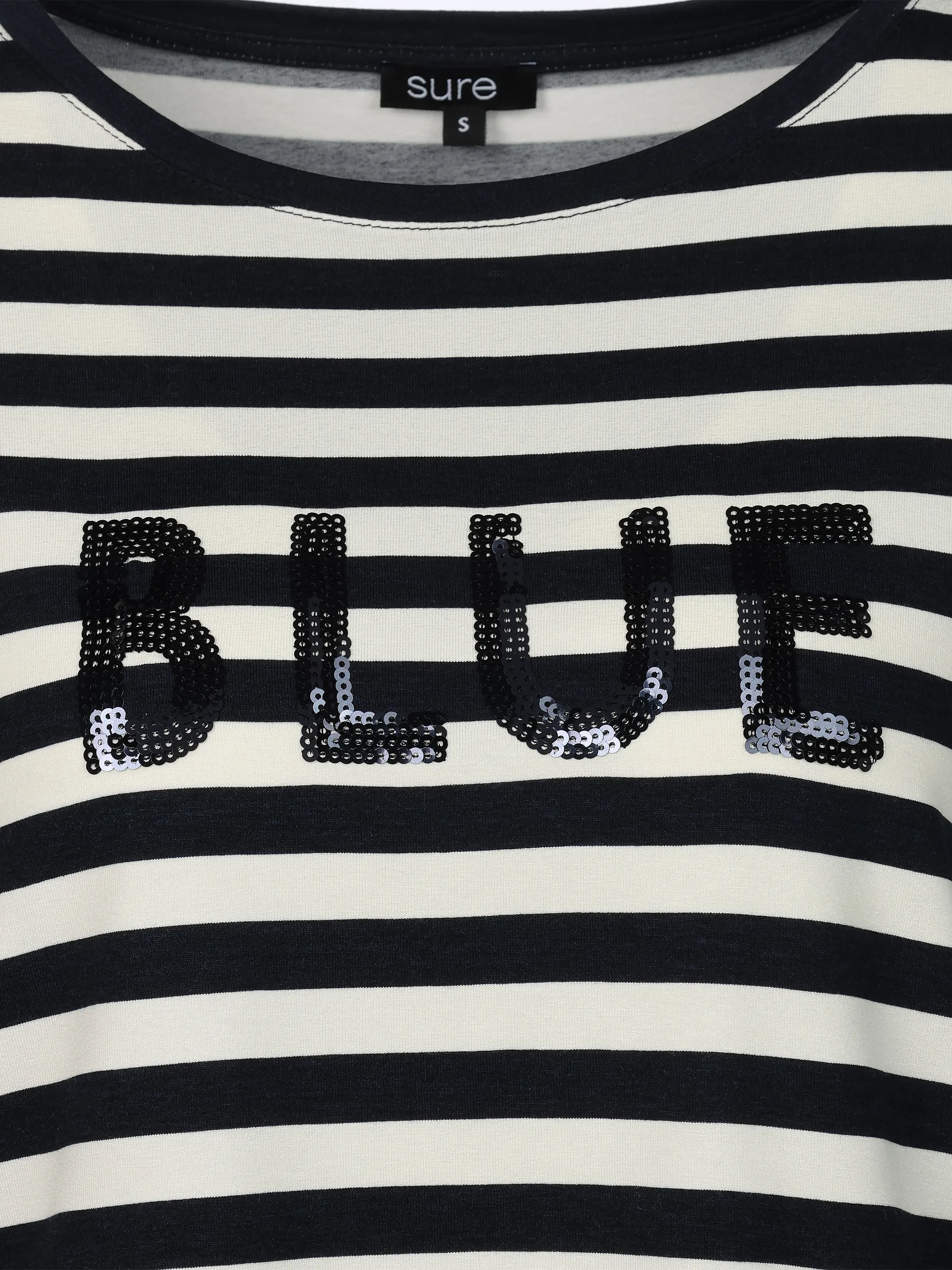 Sure Da-Ringelshirt mit Pailetten Blau 924193 SAPHIRE 3