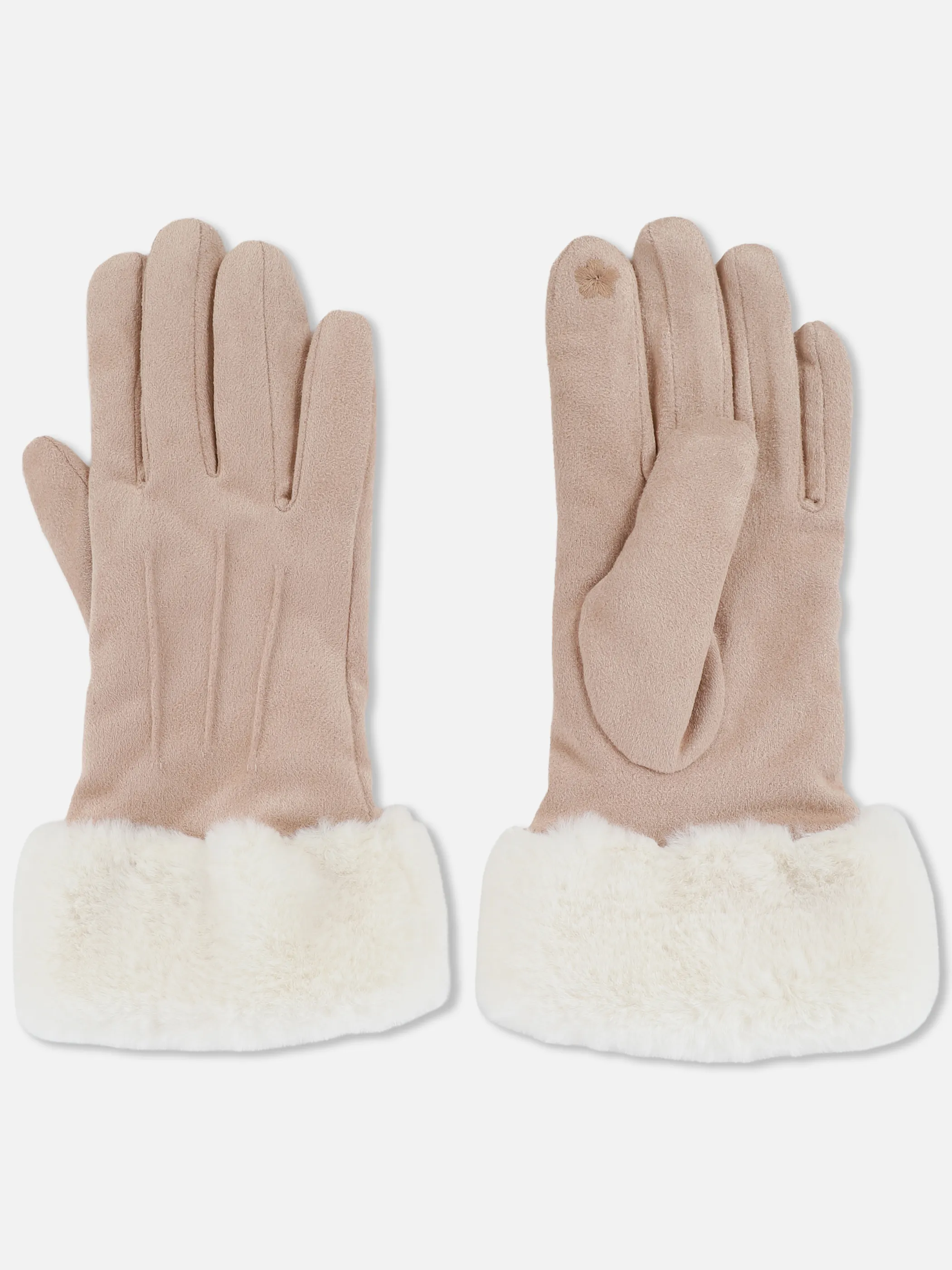 Sure Da-Handschuhe m. Fake Fur Beige 929811 BEIGE 2