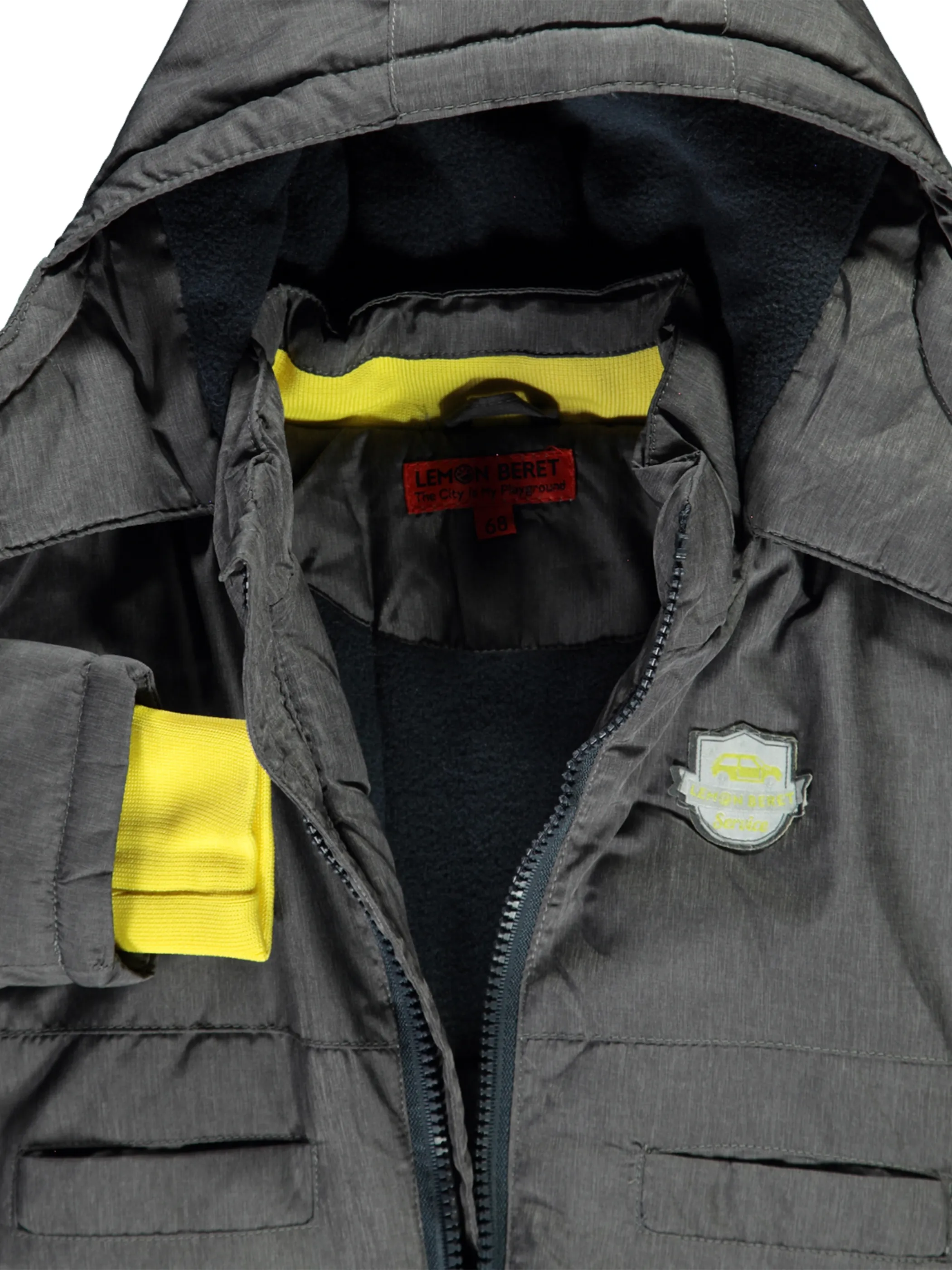 Bubble Gum BB Jacke in d.grau mit gelb Grau 844897 DUNKELGRAU 3 Bubble Gum BB Jacke in d.grau mit gelb Grau 844897 DUNKELGRAU 3