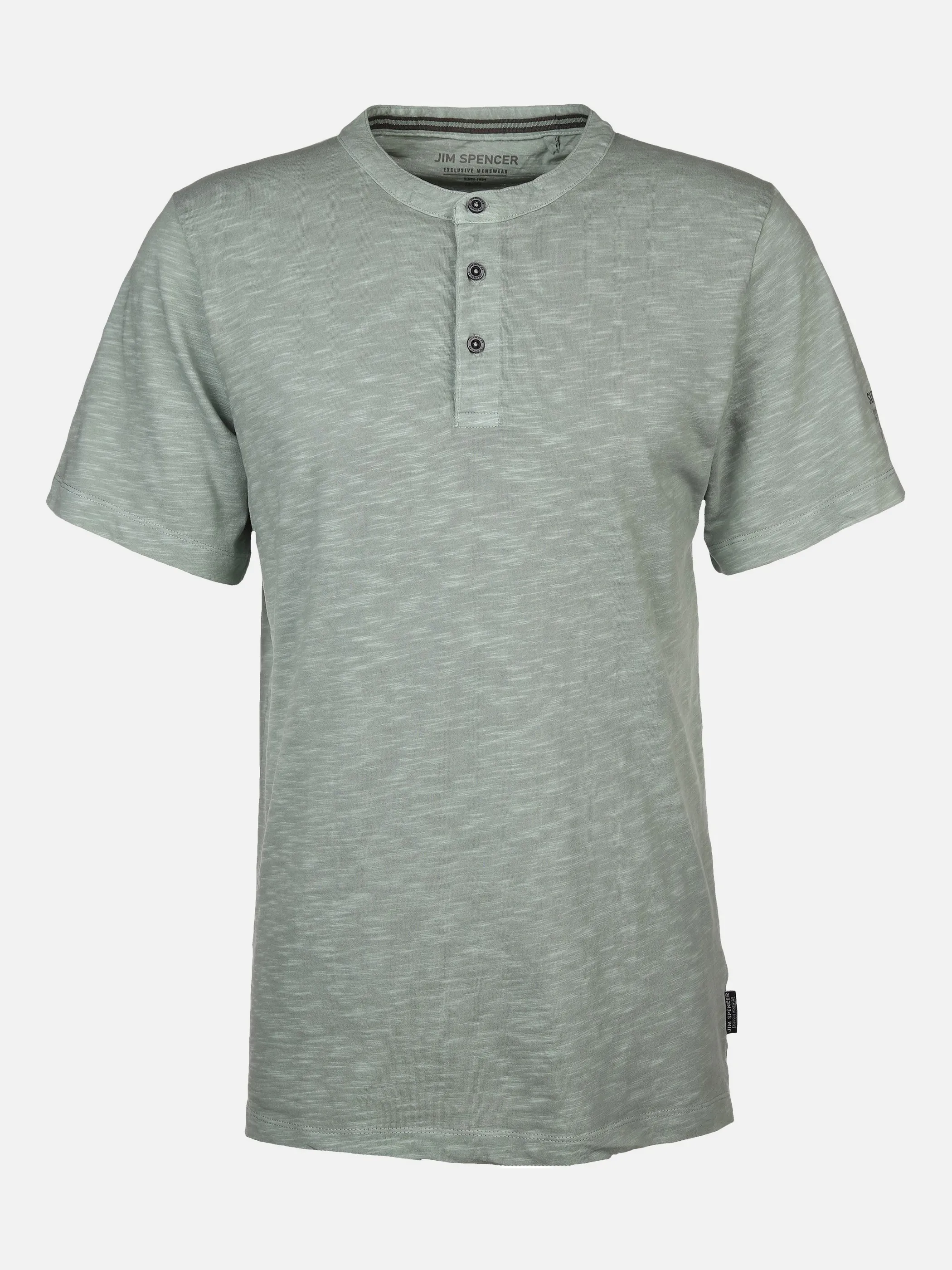 Jim Spencer He. Henleyshirt 1/2 Arm Stickerei Grün 876158 KHAKI 1