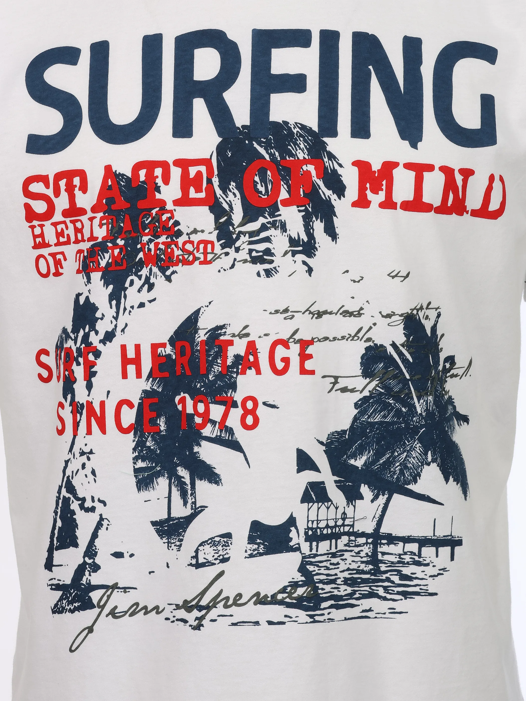 Jim Spencer He. T-Shirt 1/2 Arm print Weiß 926456 WHITE 3
