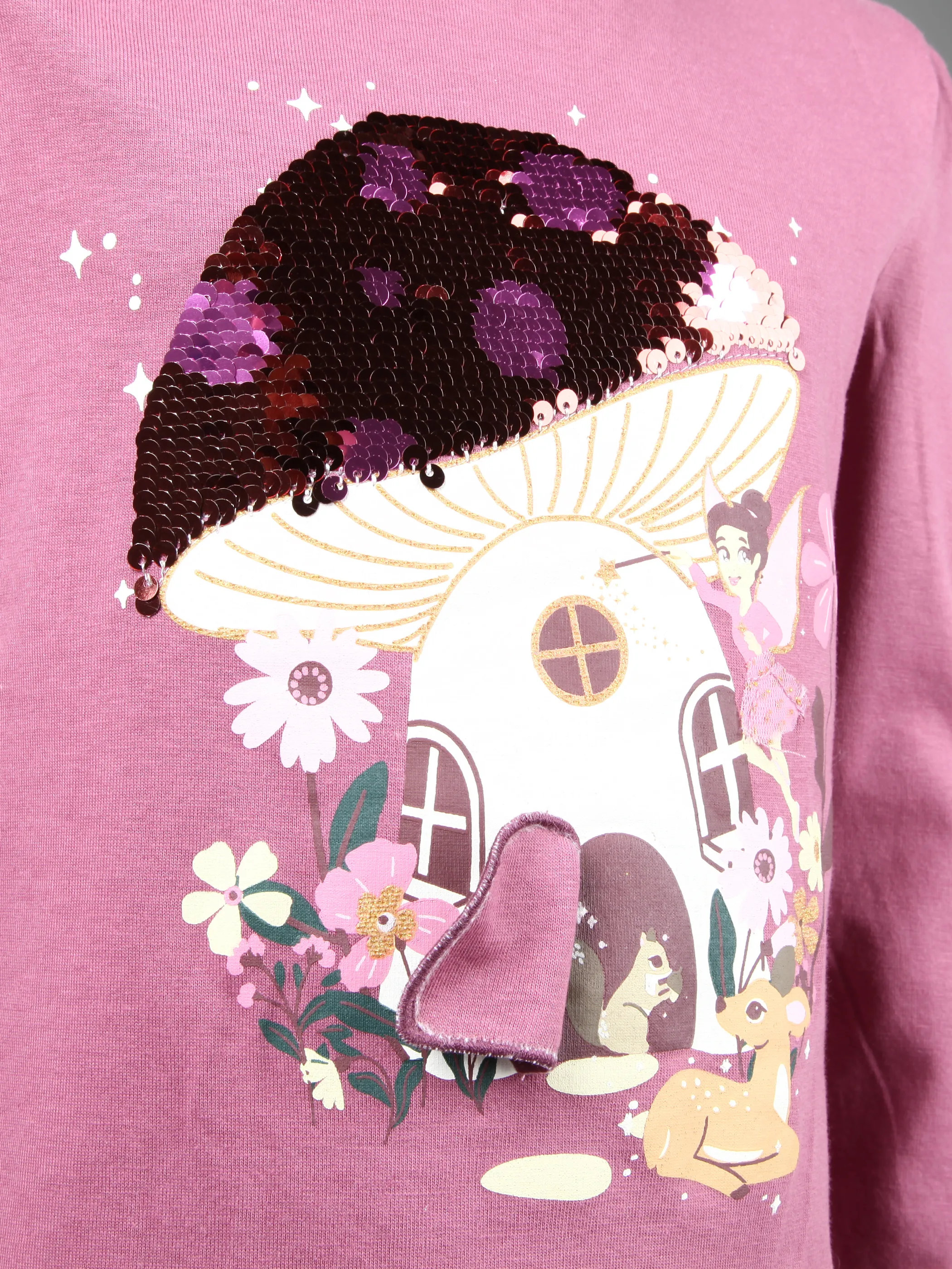 One Way KM Longsleeve mit Pilz FP in dunkelrosa Rosa 929862 ROSA 3