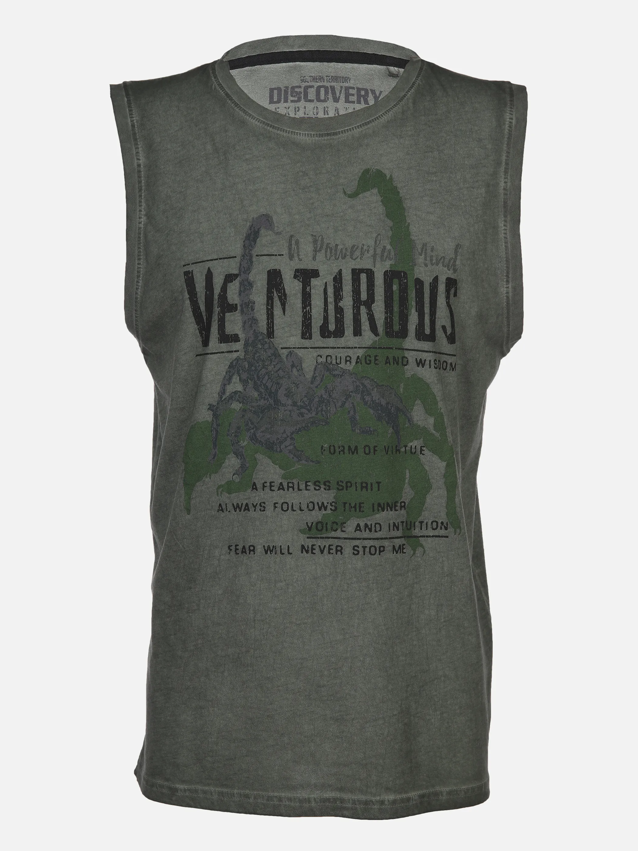 Southern Territory He. Muscleshirt oilwash Grün 876082 OLIVE 1 Southern Territory He. Muscleshirt oilwash Grün 876082 OLIVE 1