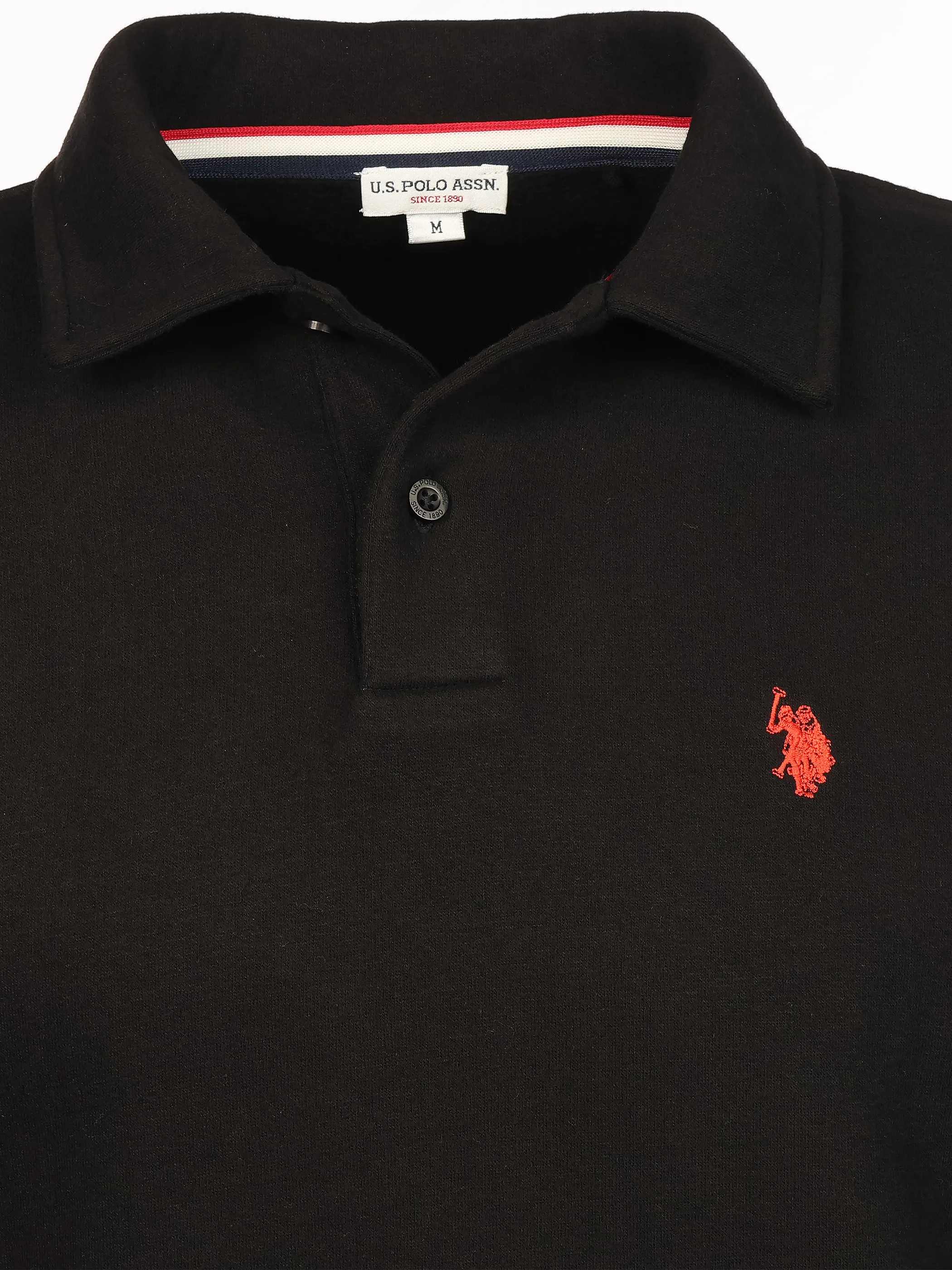 U.S. Polo Assn. He. Sweat Polo 1/1 Arm US17018 Schwarz 933834 191 3
