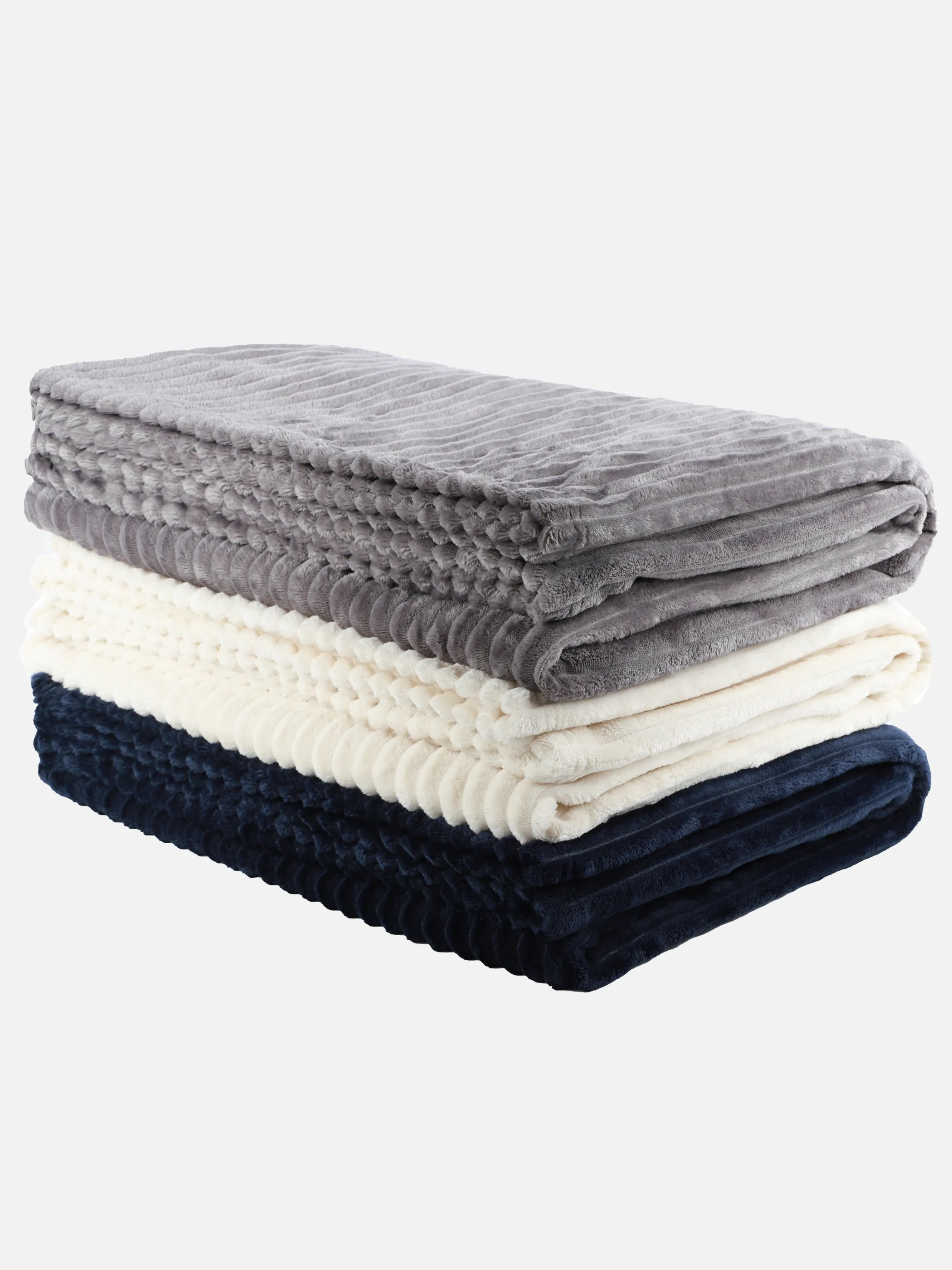 Dream House Wohndecke 150x200 Flanel Rib Blau 913177 BLAU 3