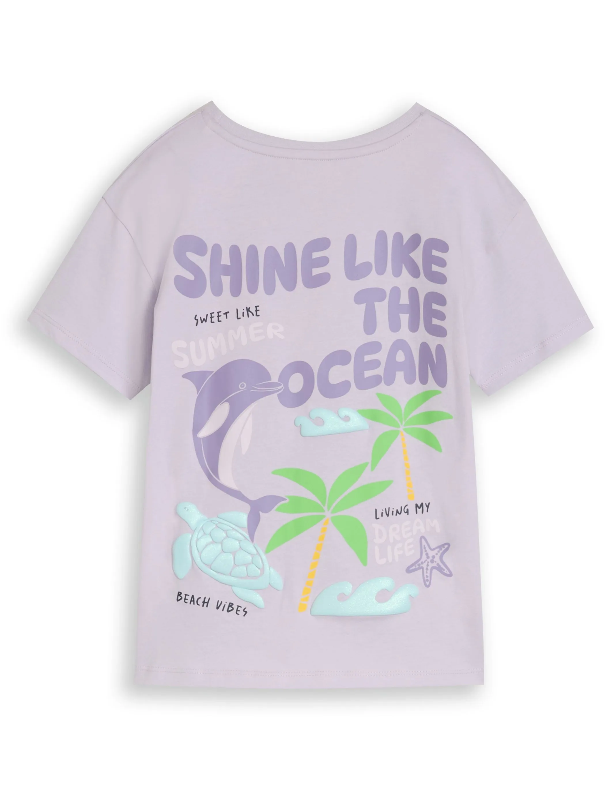 Tom Tailor 1051042 printed oversized T-shirt Lila 929652 36457 2
