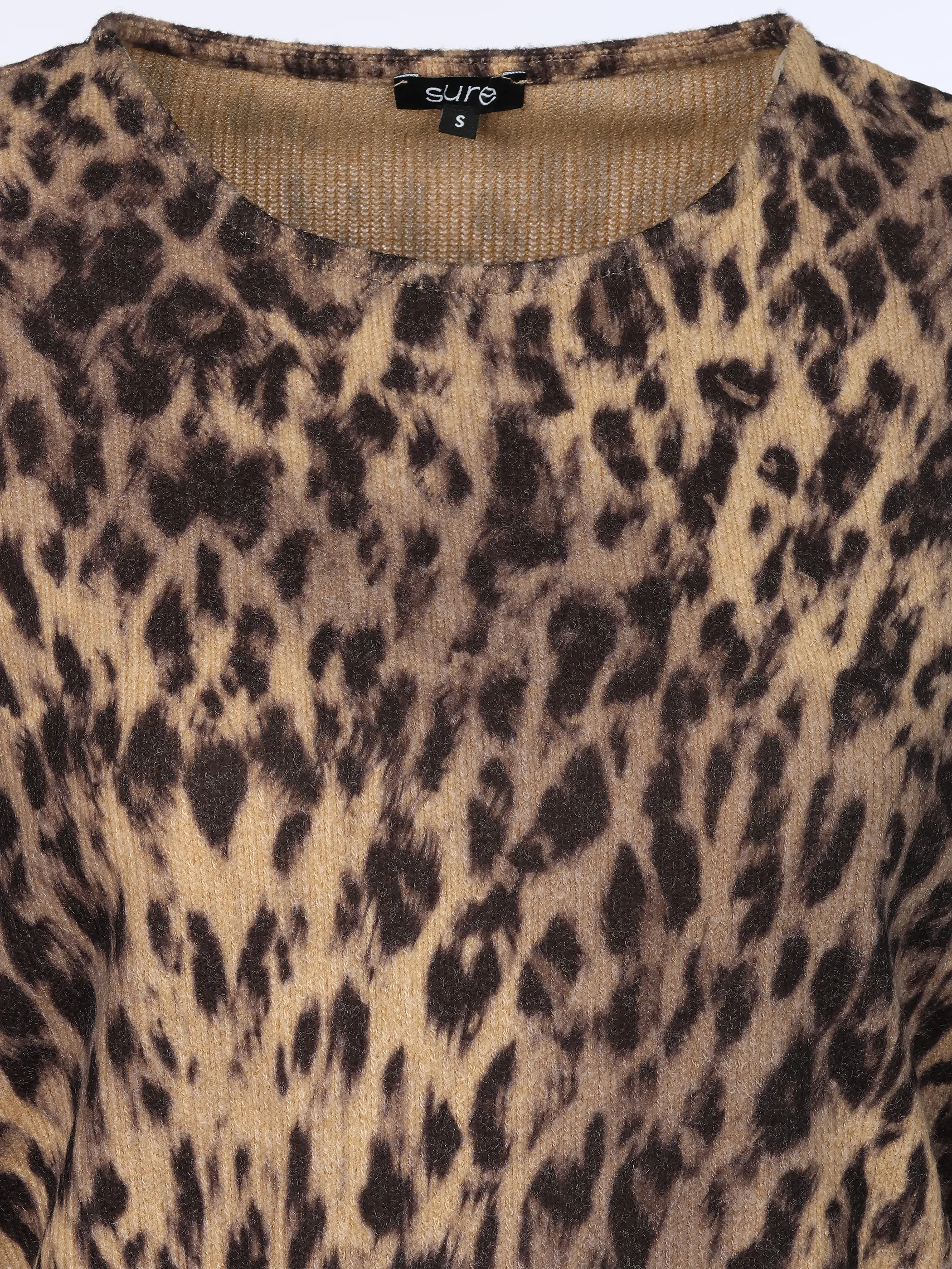 Sure Da-Flauschshirt m. Leoprint Braun 916301 TANNIN 3
