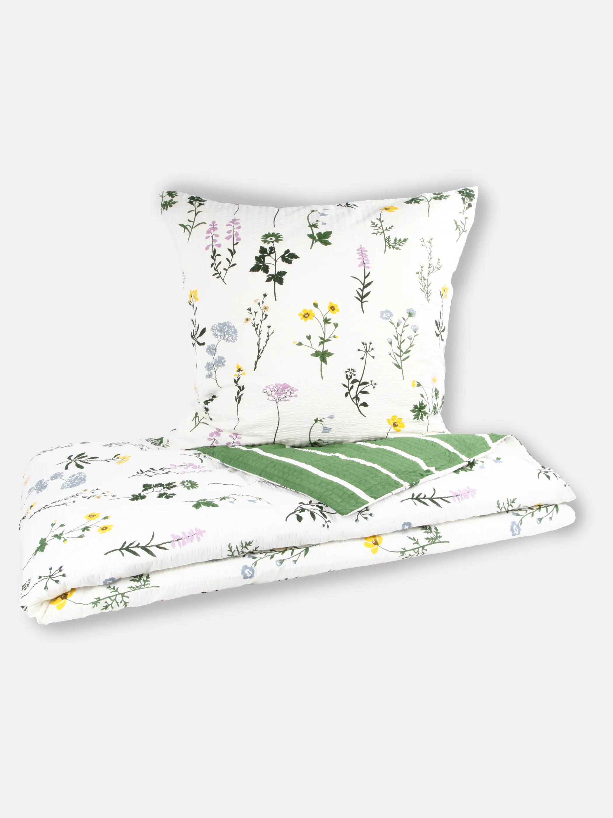 Dream House Seersucker Bettwäsche Blumen/S Weiß 906681 WEIß 1