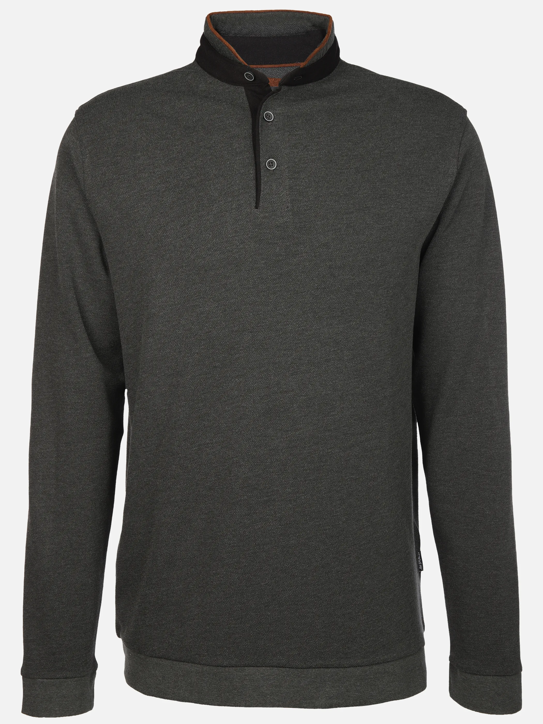 Jim Spencer He. Stehkragenpolo 1/1 Arm melange Grau 913607 ANTHRA 1 Jim Spencer He. Stehkragenpolo 1/1 Arm melange Grau 913607 ANTHRA 1