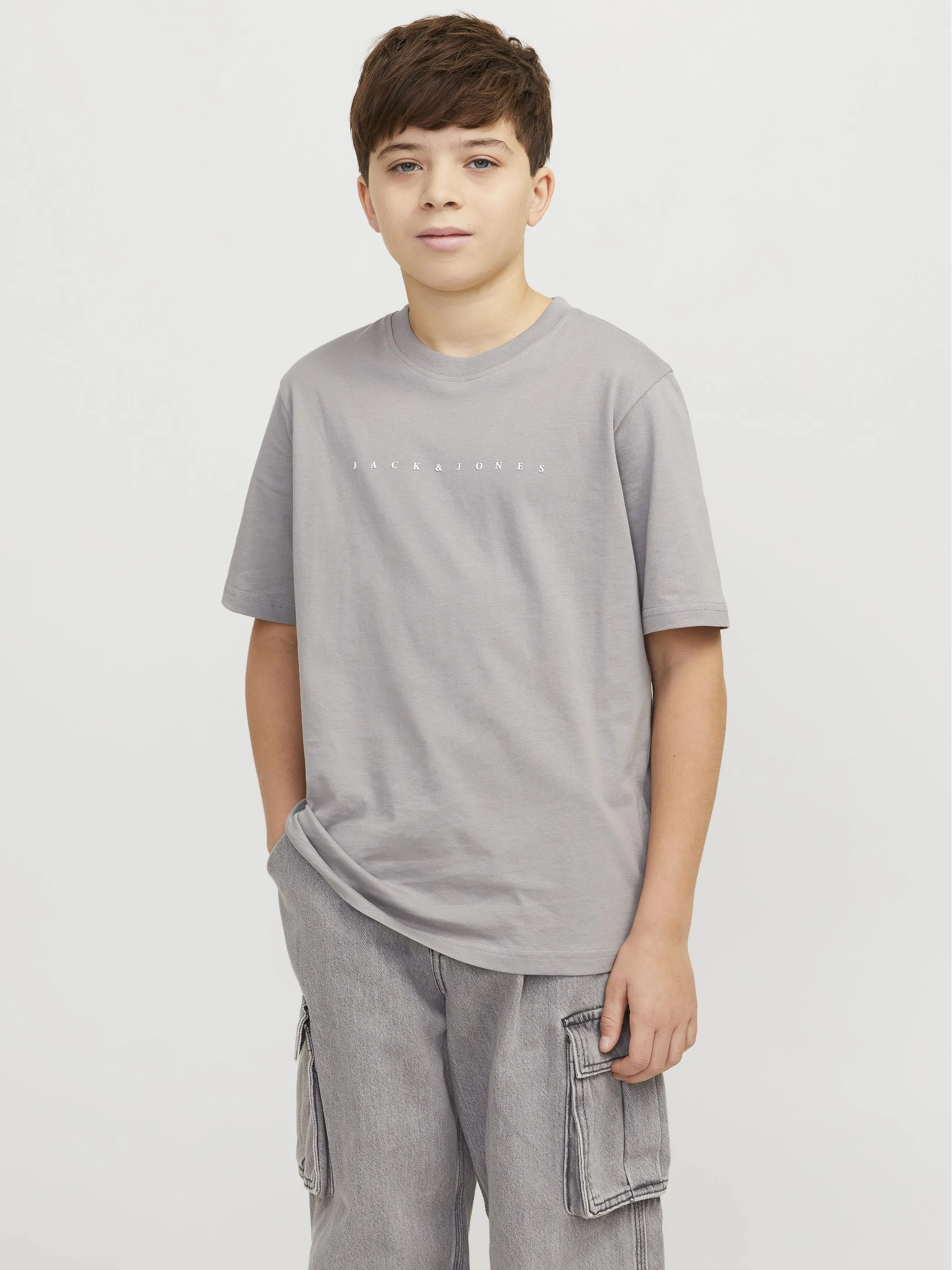 Jack&Jones Junior 12237435 JJESTAR JJ TEE SS NOO Grau 879589 278262002 2