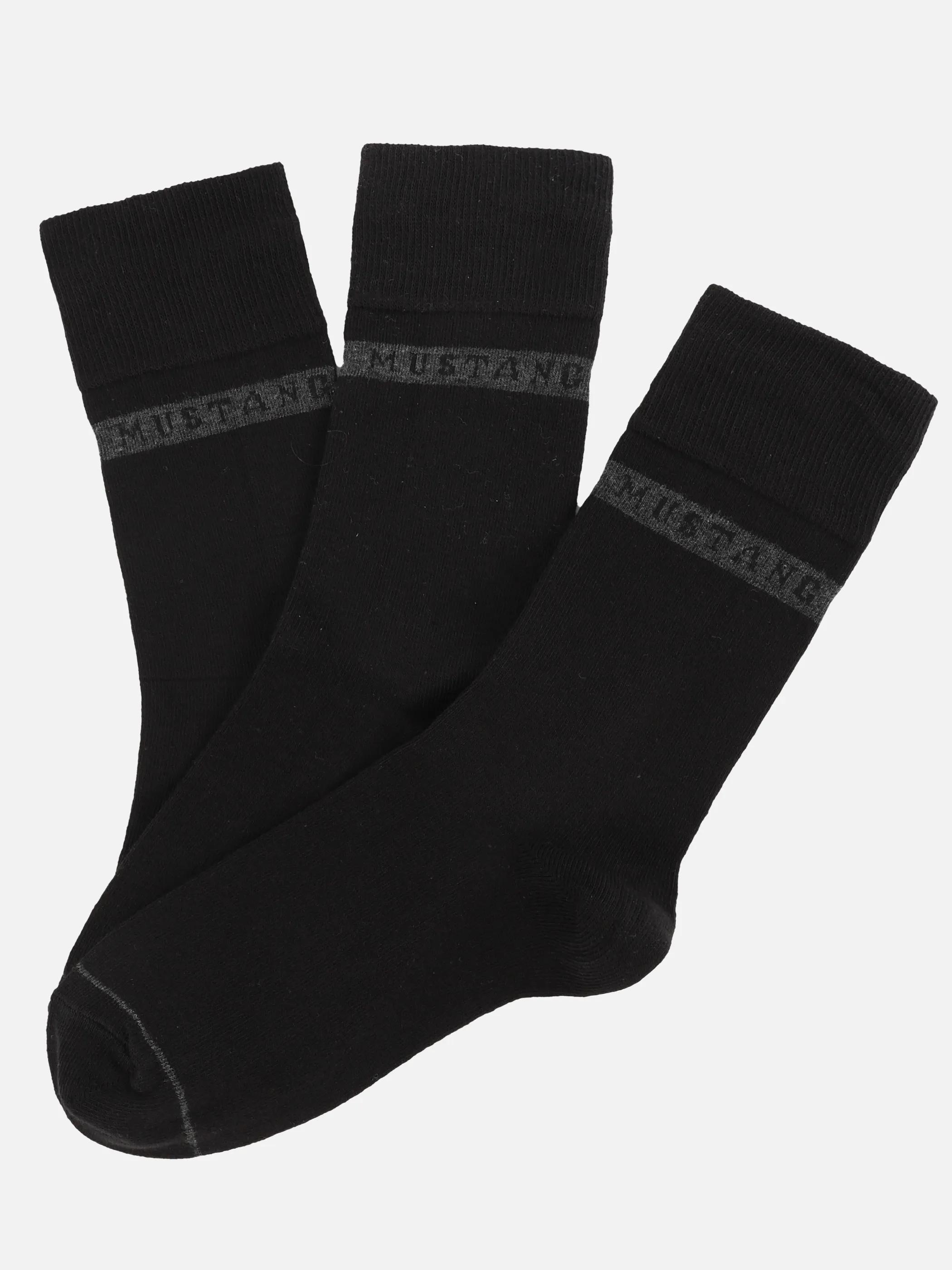 Mustang MU31039 He-Socken 3er organic Schwarz 861711 9999 1