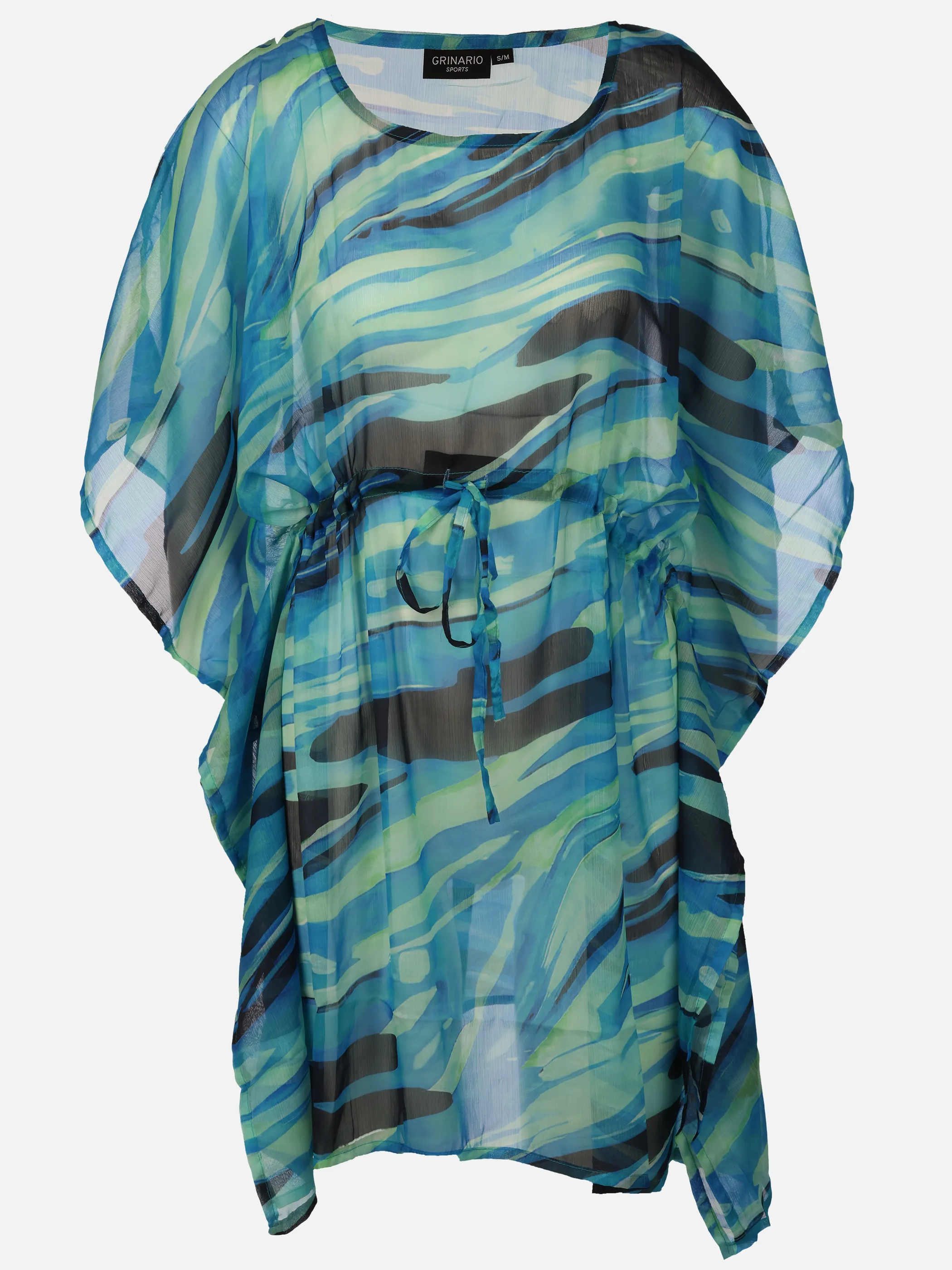 Grinario Sports Da-Strand Kaftan, AOP Blau 923579 BLUE FLUI 1