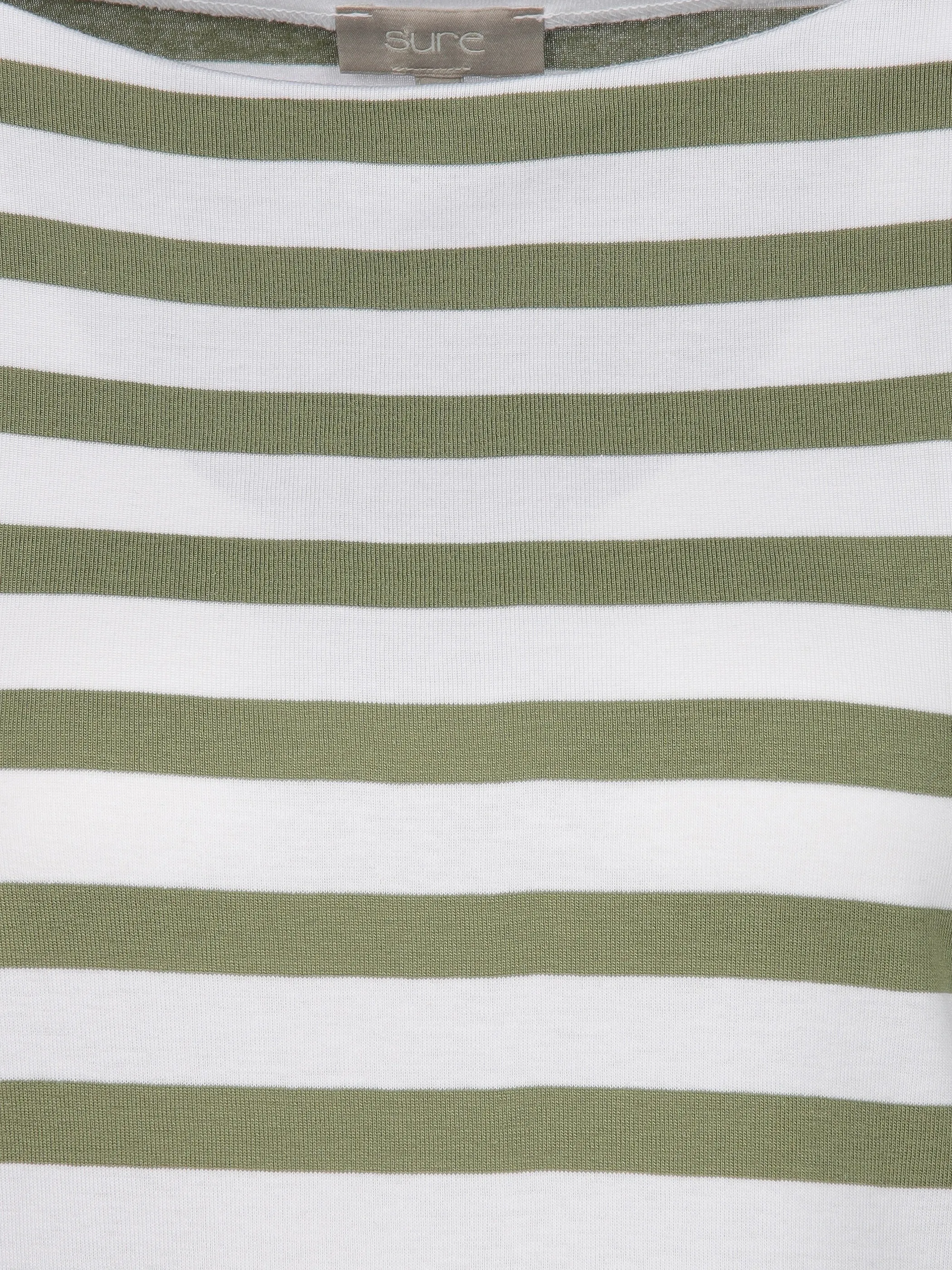 Sure Da-T-Shirt gestreift Oliv 907091 KHAKI 3 Sure Da-T-Shirt gestreift Oliv 907091 KHAKI 3