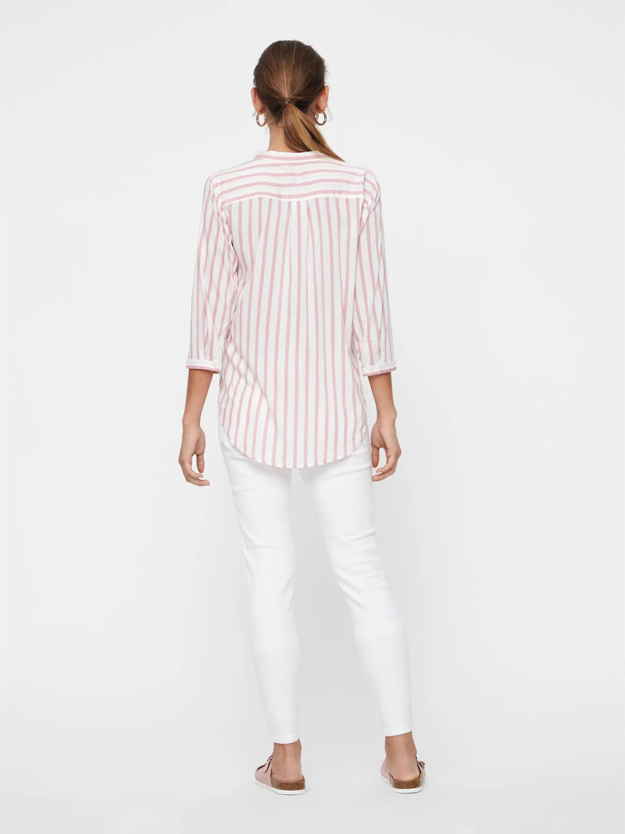 Vero Moda 10168581 VMERIKA STRIPE 3/4 SH Weiß 760046 175598022 3