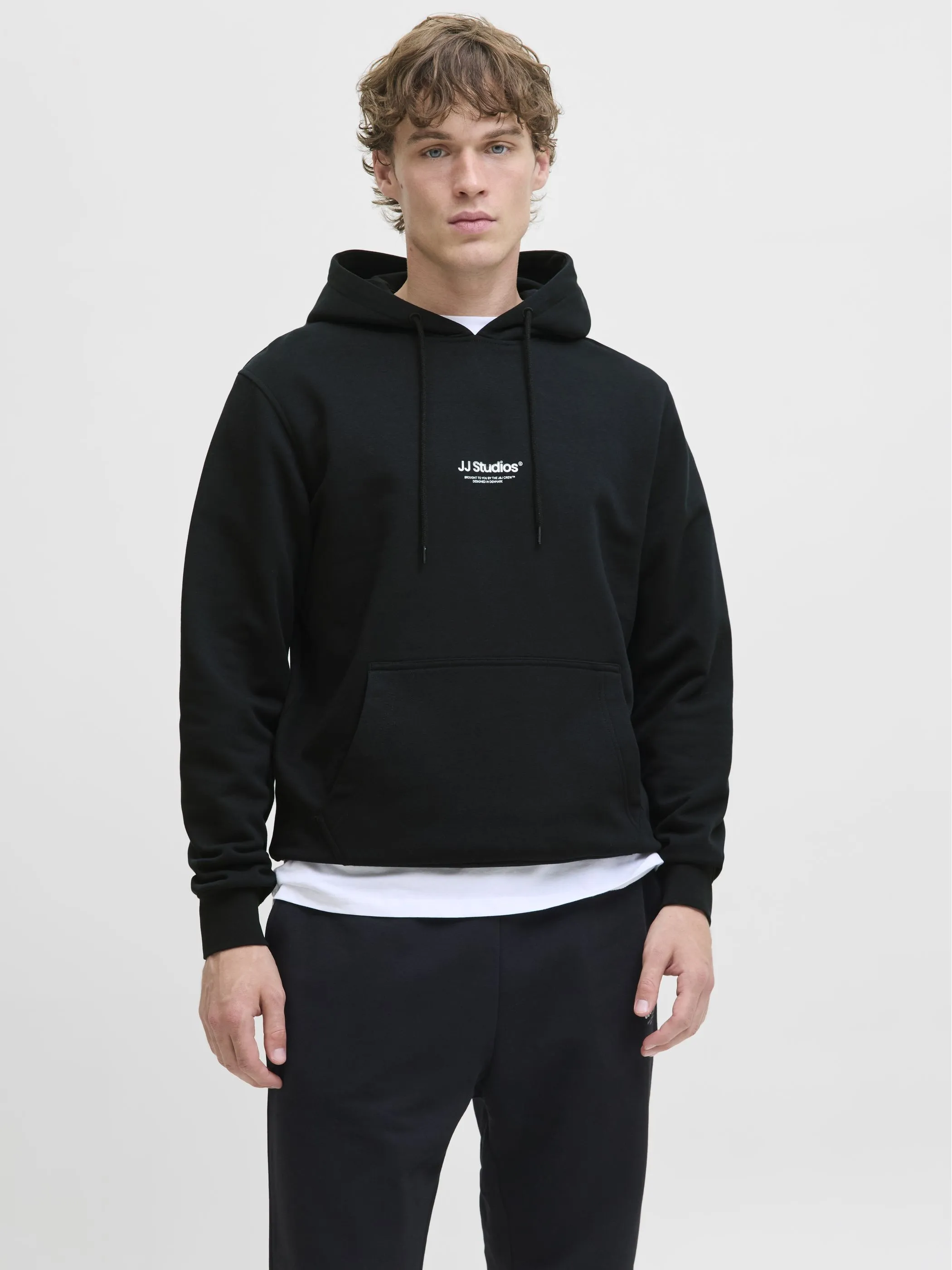 Jack Jones 12278789 JJESOHO SWEAT HOOD NO Schwarz 912423 178012 5