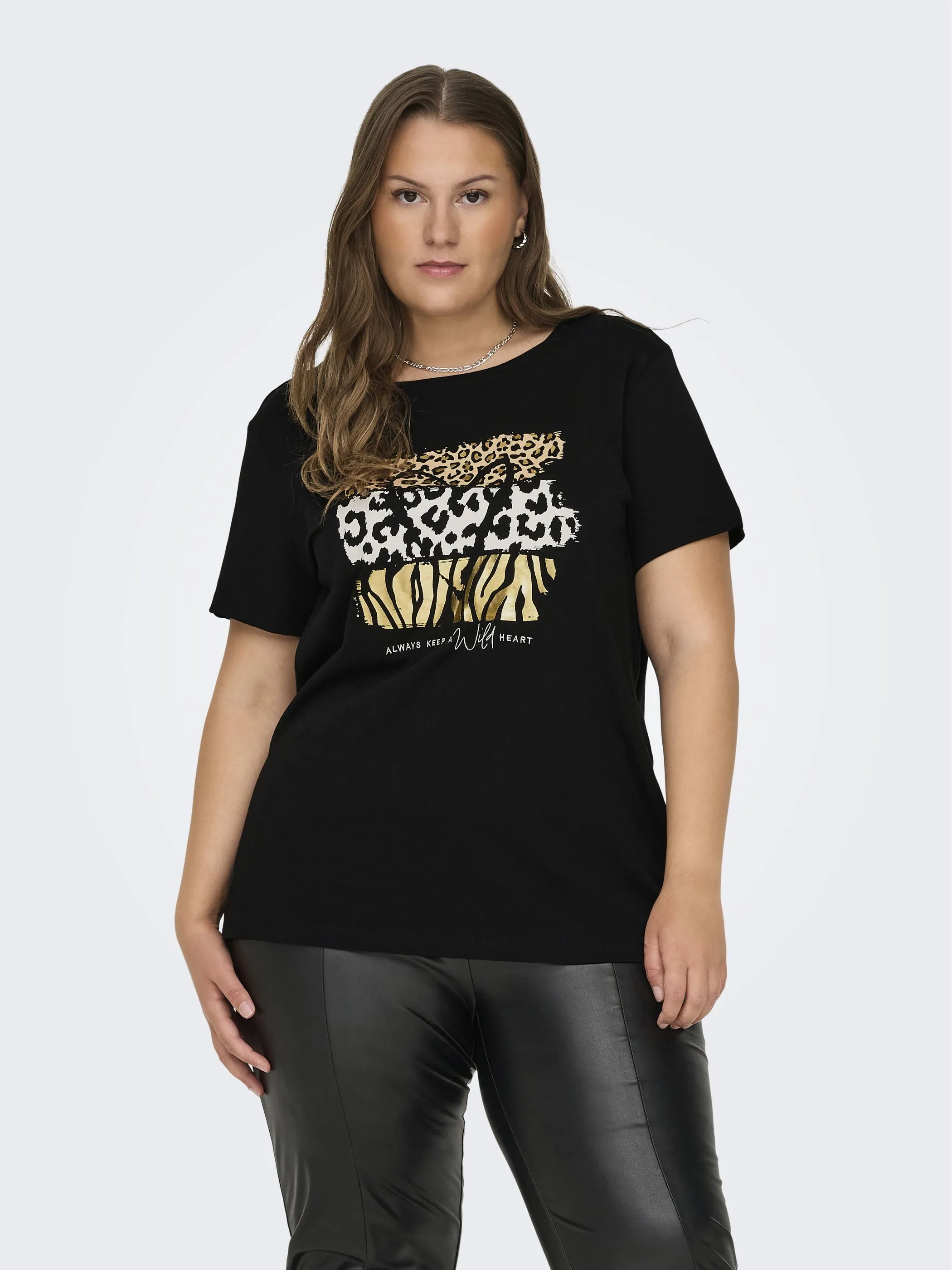 Only Carmakoma 15346092 CARFREA LIFE S/S WILD Schwarz 910729 177911002 3