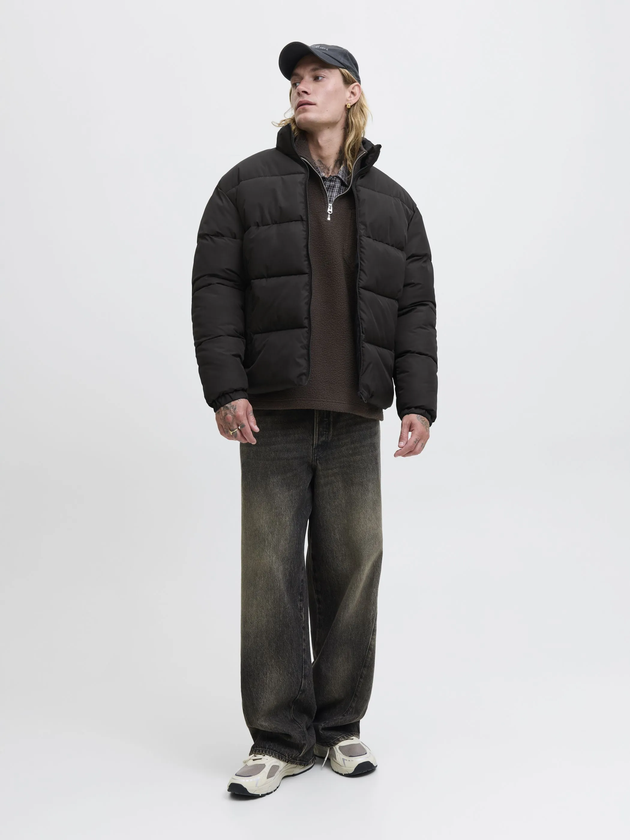 Jack Jones 12279686 JJMAZE PUFFER COLLAR Schwarz 913157 178012 4