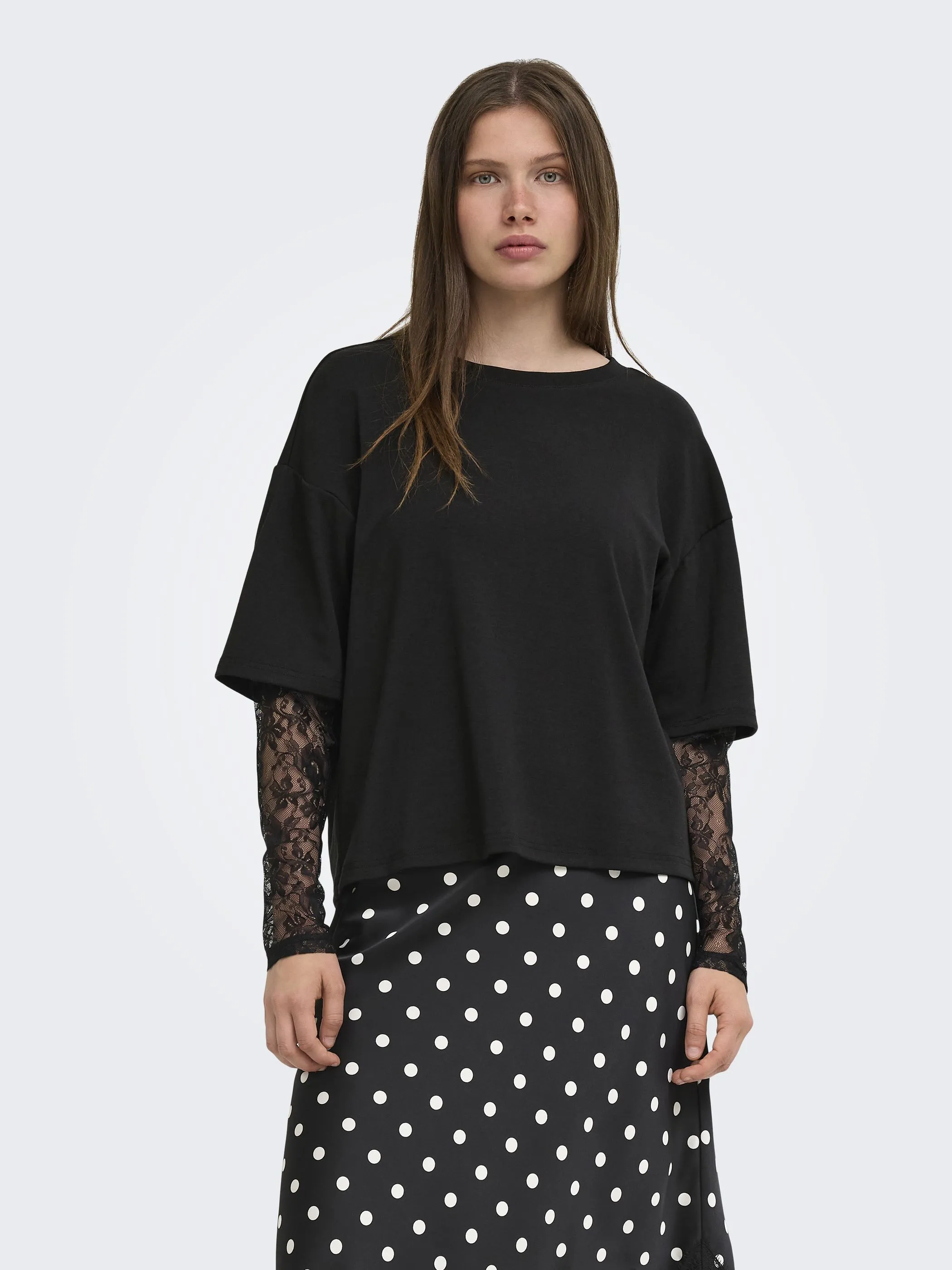 Only 15381333 ONLTAHLIA L/S LACE TO Schwarz 931453 177911001 1