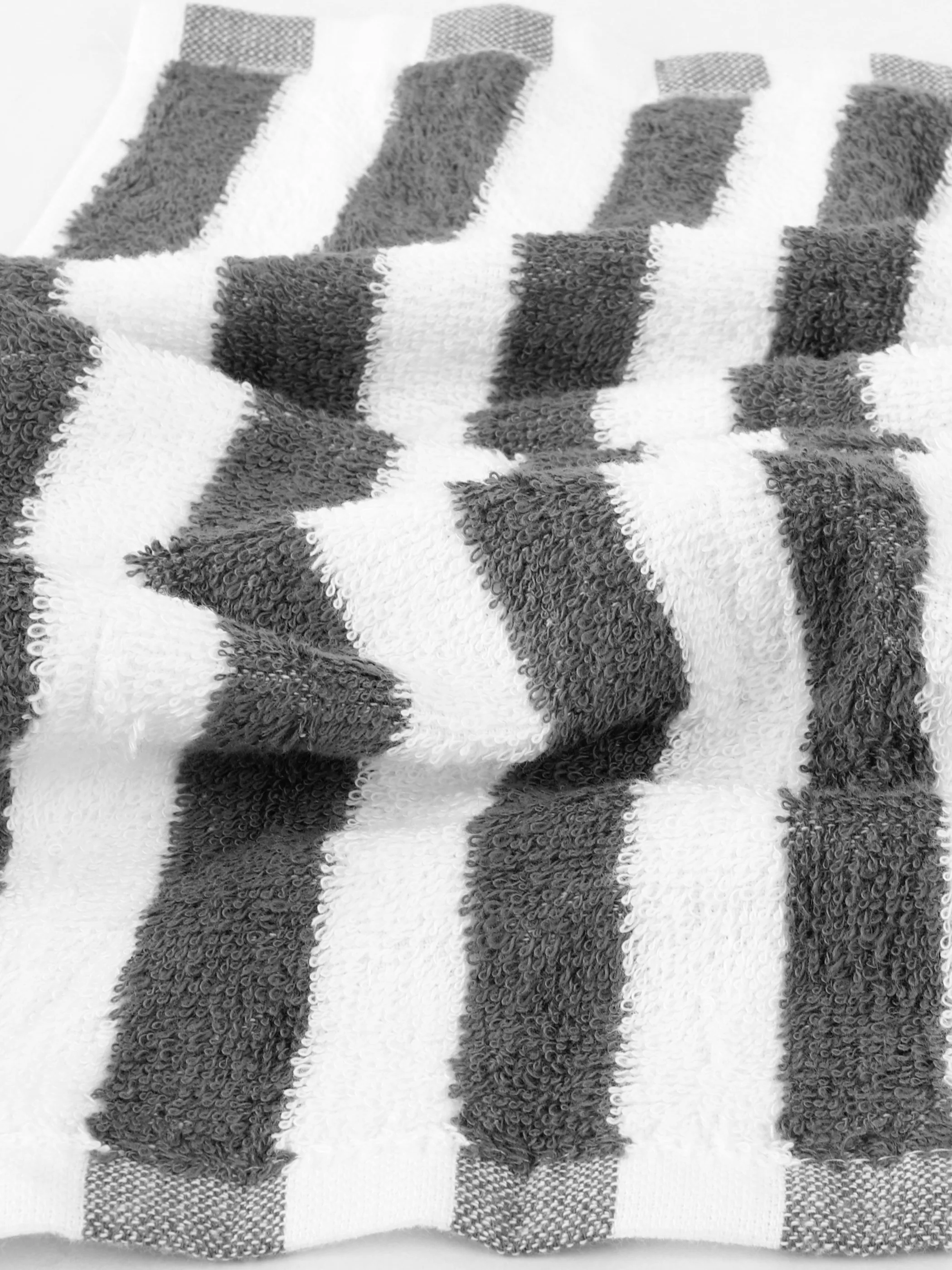 Dream House Gästetuch gestreift 30x50 Grau 919671 TIRE 3