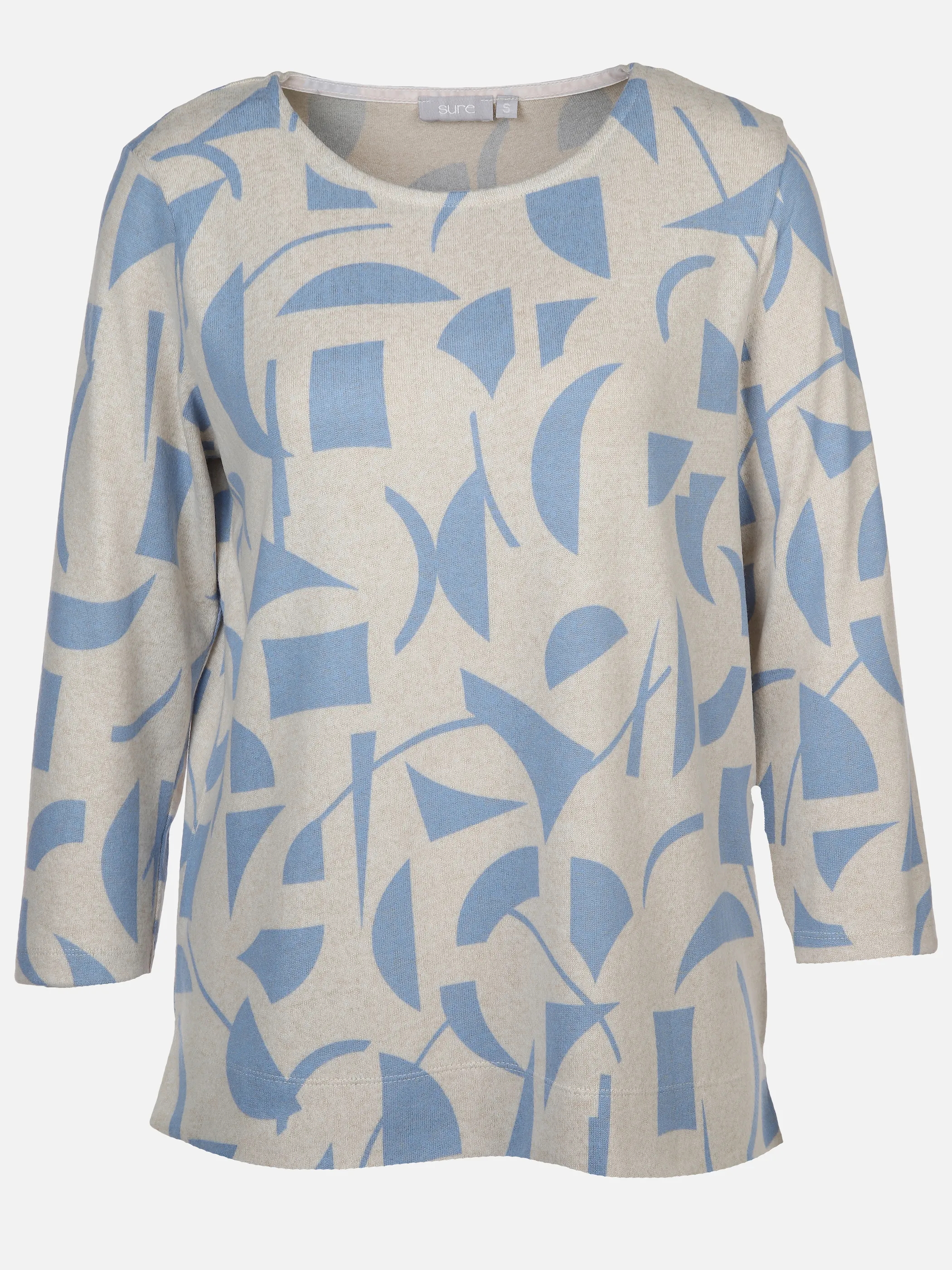 Sure Da-Printshirt in Strickoptik Blau 893327 BLEU 1 Sure Da-Printshirt in Strickoptik Blau 893327 BLEU 1