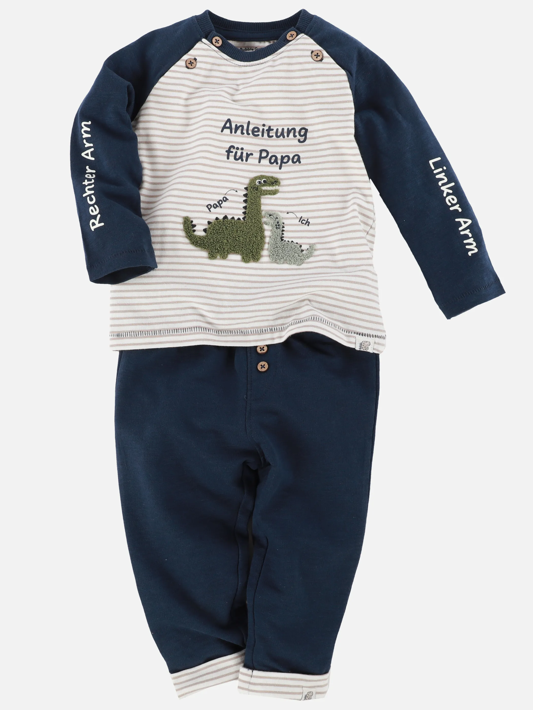 Bubble Gum BJ 2 pcs Set mit Dino Print in blau/weiß Blau 913514 BLAUWEIß 1