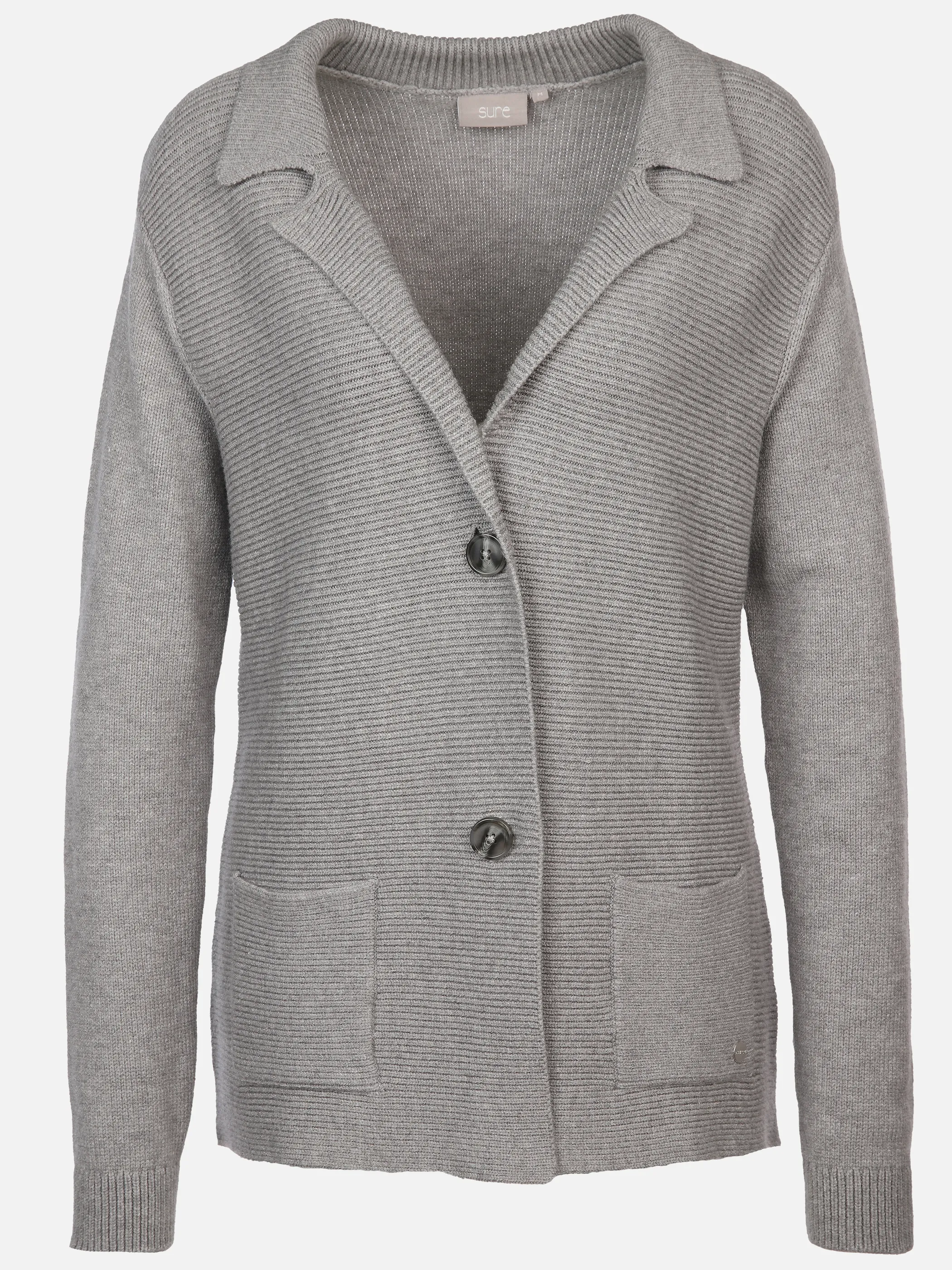 Sure Da-Strickblazer Silber 896757 HELLGRAU 1
