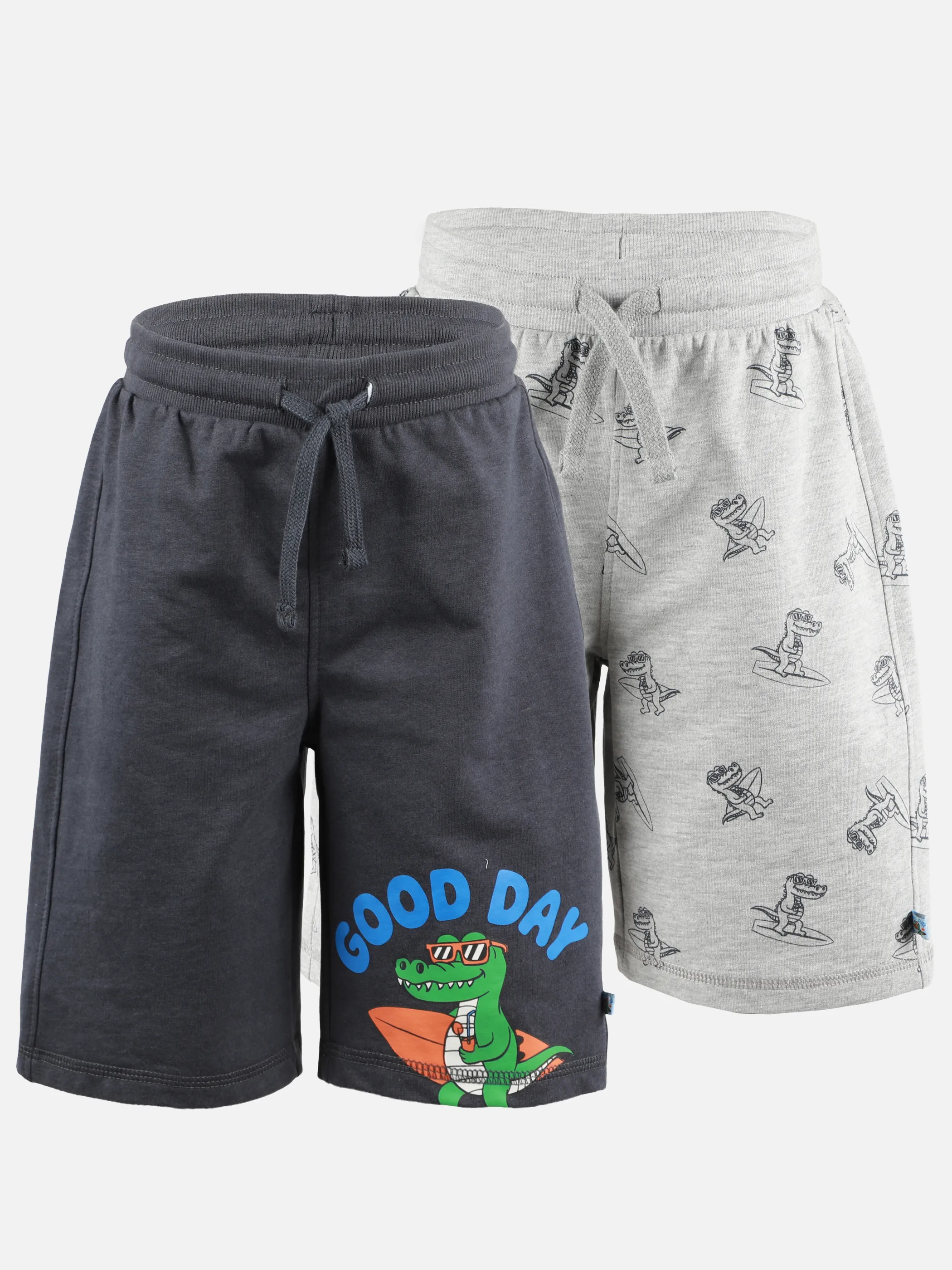 One Way KJ Bermuda/Shorts in Grau AOP + Blau mit Motiv Grau 924886 BLAU/GRAU 1
