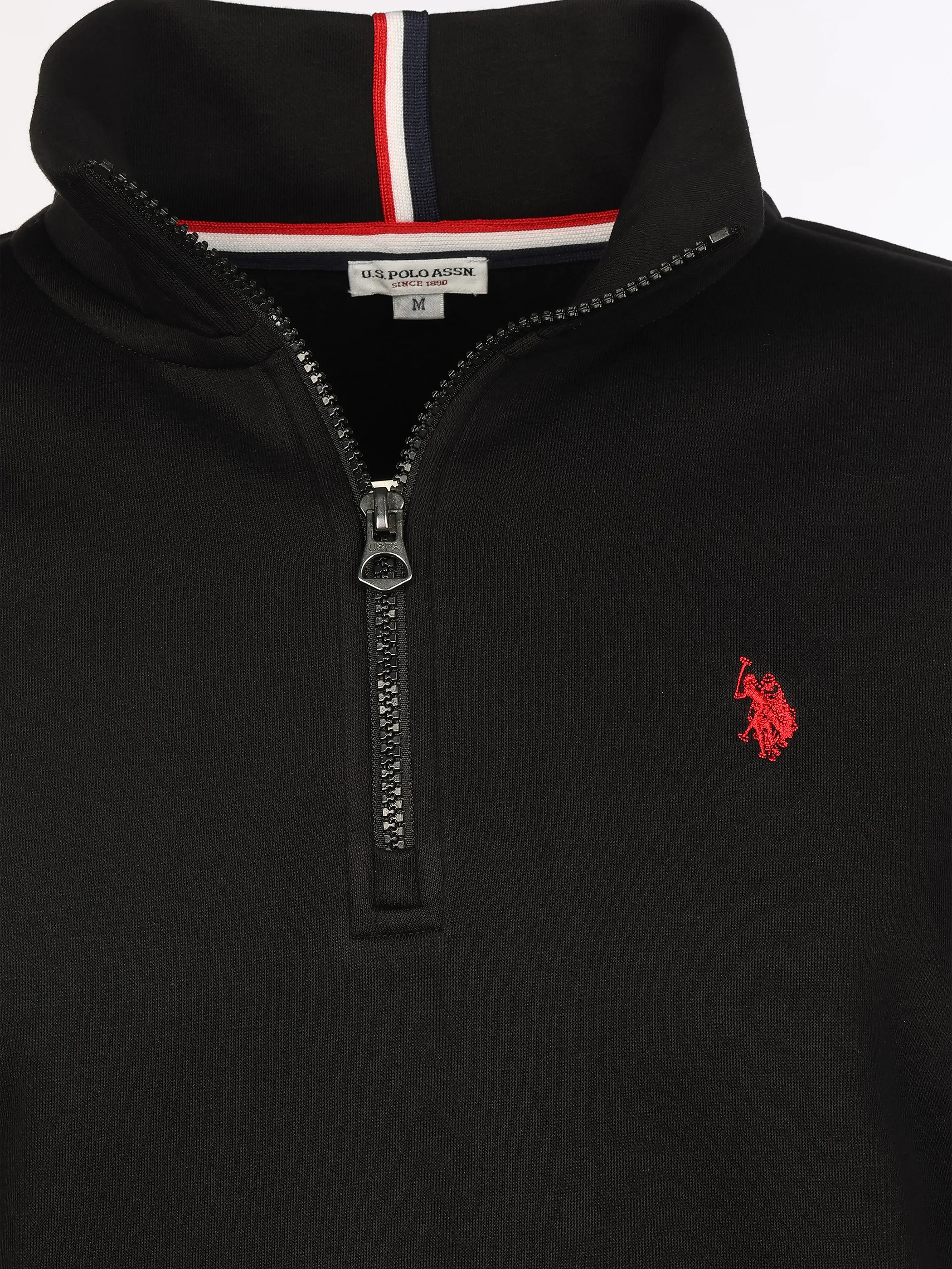 U.S. Polo Assn. He. Sweattroyer half zip Schwarz 929844 191 3