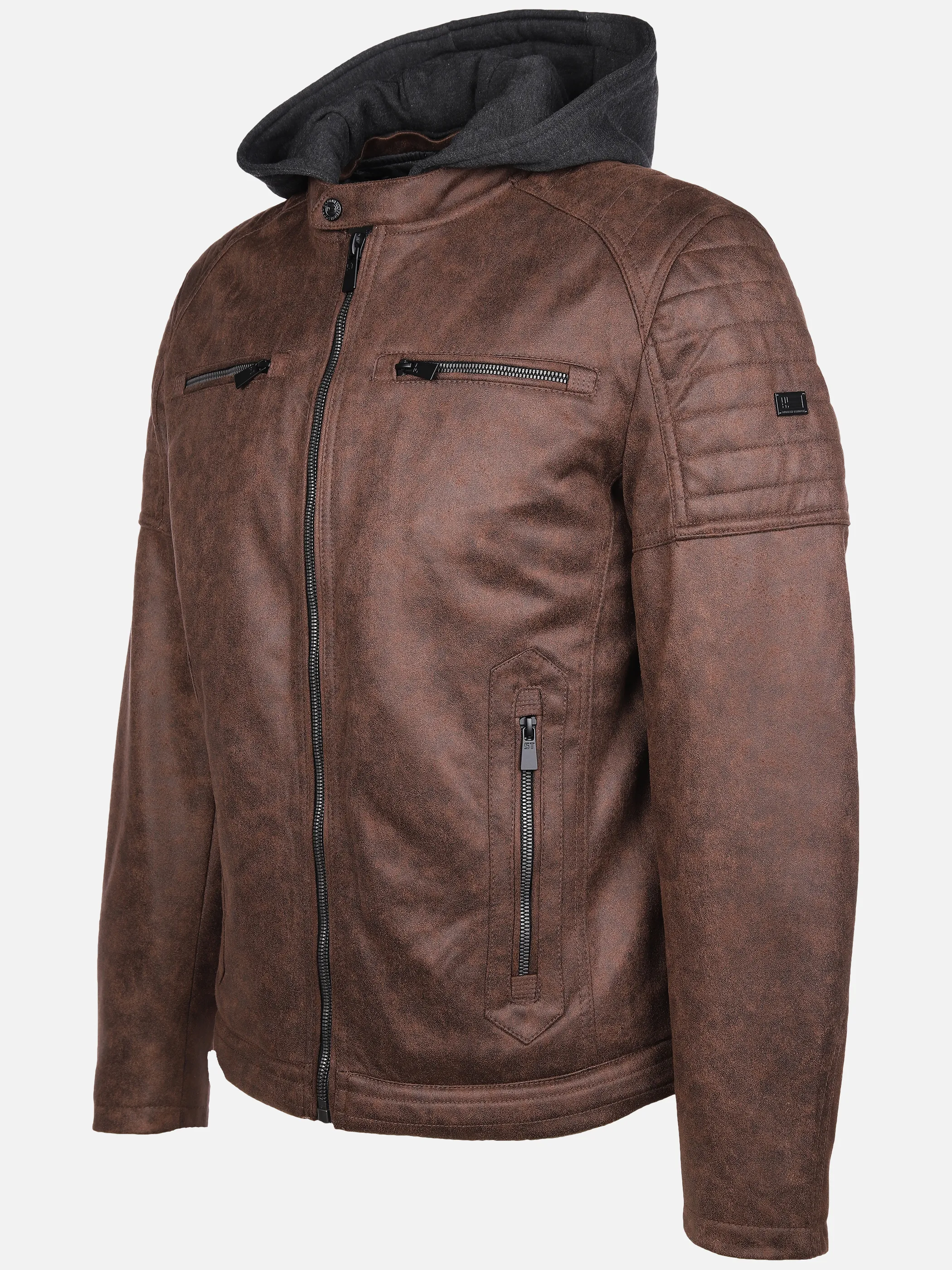 Southern Territory He. PU-Bikerjacke Kapuze braun Braun 888338 BROWN 3 Southern Territory He. PU-Bikerjacke Kapuze braun Braun 888338 BROWN 3
