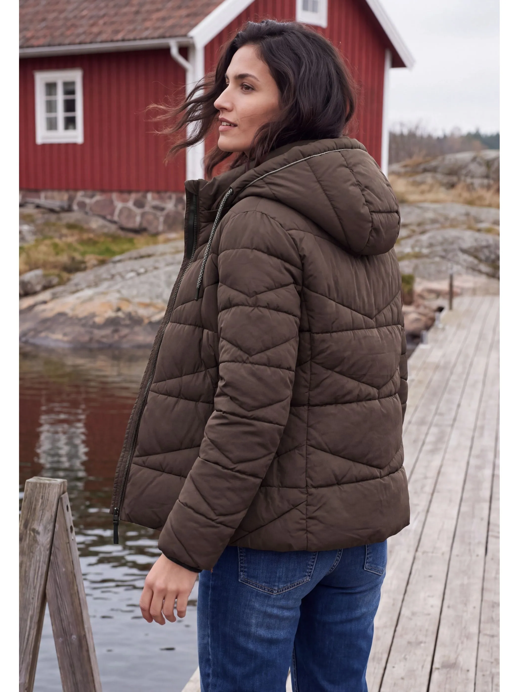 Cecil B202276 TOS Sportive Padded Jacket Braun 930135 17754 2