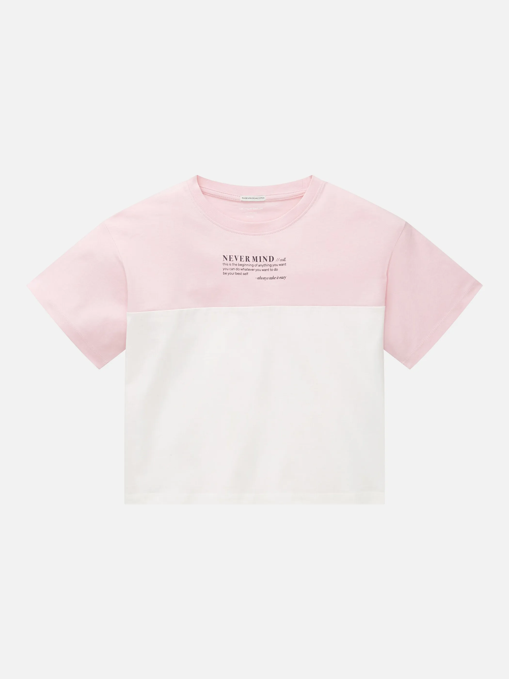 Tom Tailor 1033114 colorblock t-shirt Pink 869639 30103 1