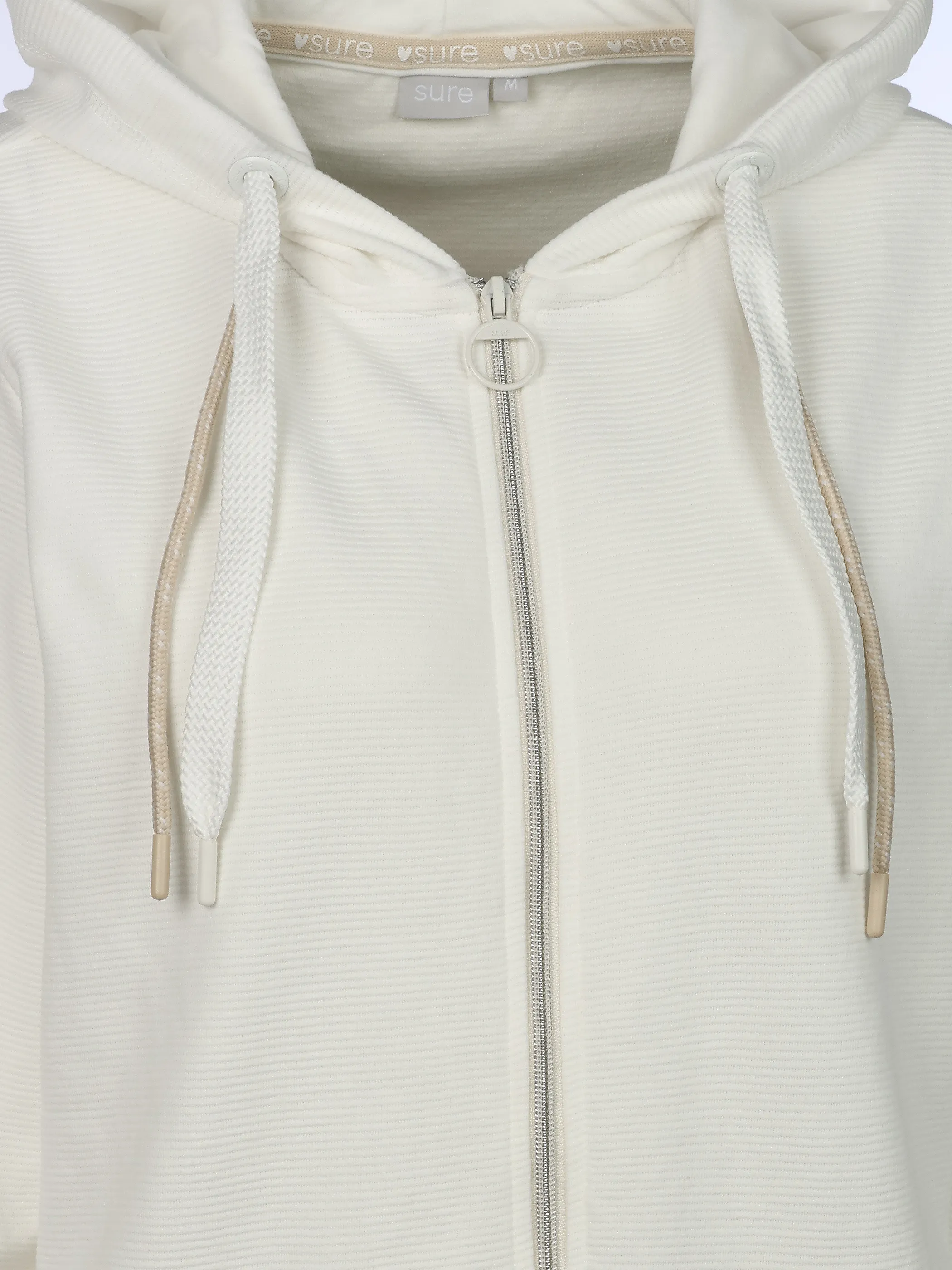 Sure Da-Sweatcardigan m. Kapuze Weiß 920887 WHITE 3