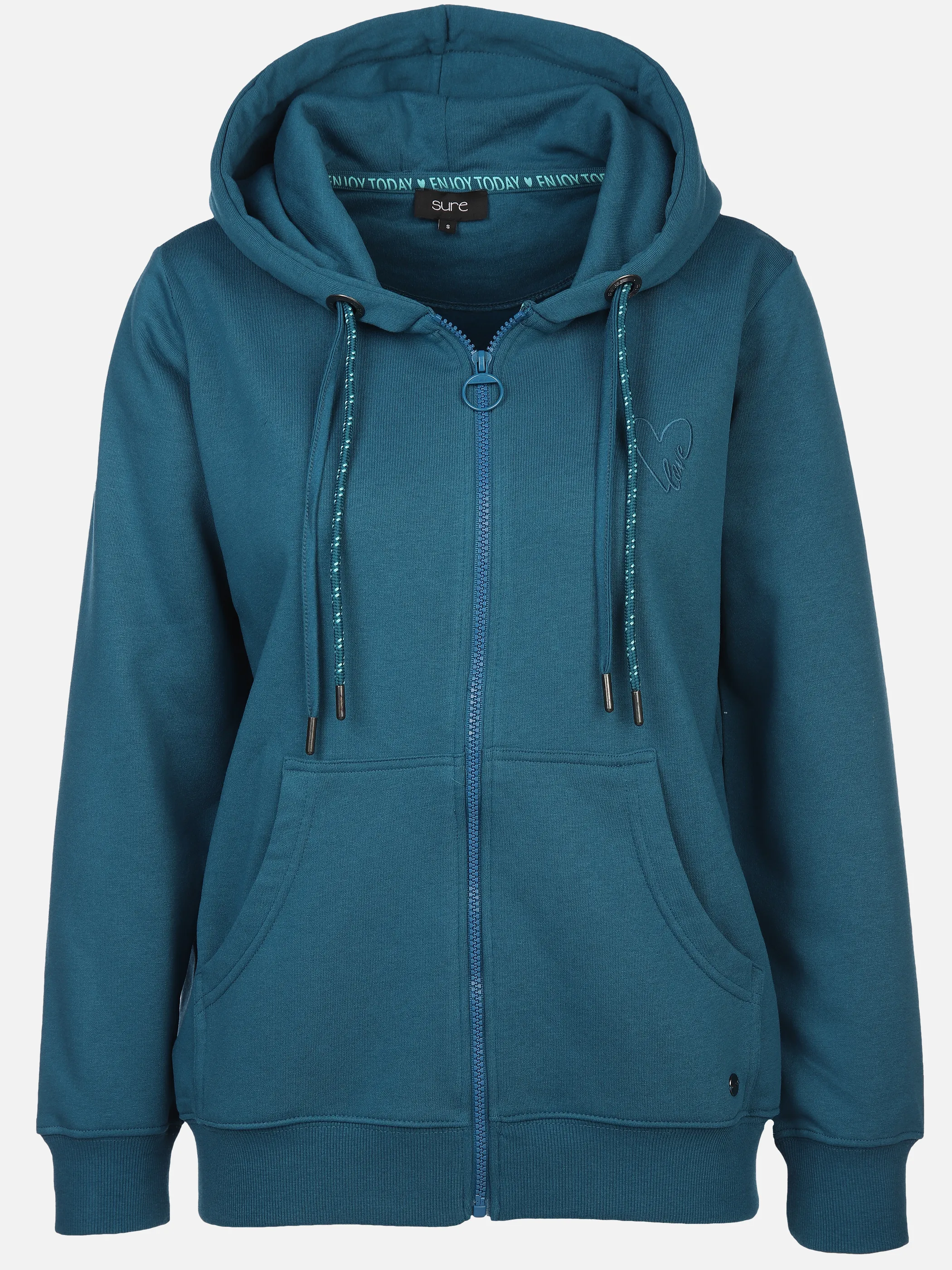 Sure Da-Sweat-Cardigan m. Kapuze Türkis 897606 PETROL 1