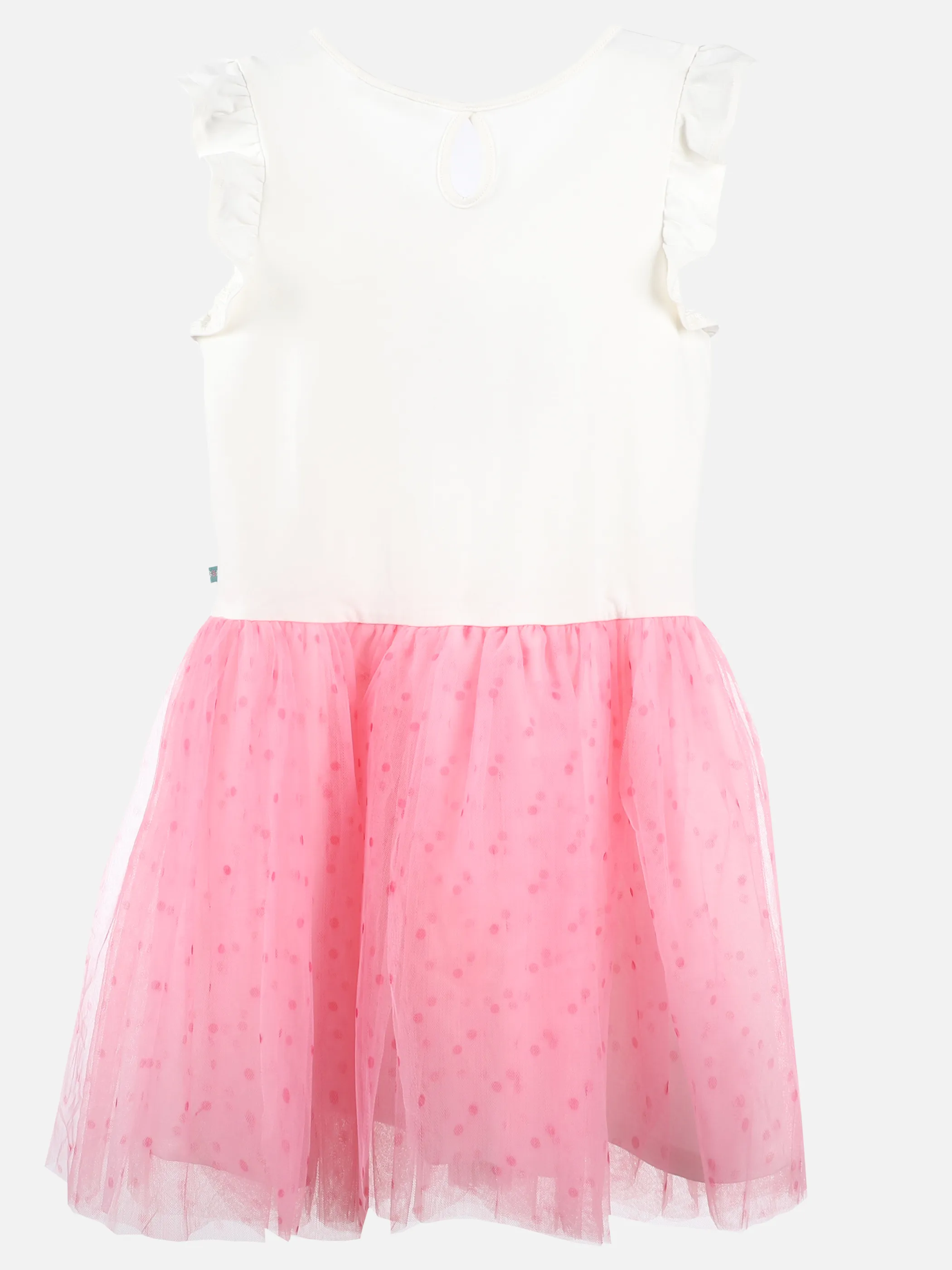 Stop + Go KM Tüllkleid mit Blumenmotiv aus Wendepailletten Weiß 892550 WEIß GEM 2 Stop + Go KM Tüllkleid mit Blumenmotiv aus Wendepailletten Weiß 892550 WEIß GEM 2