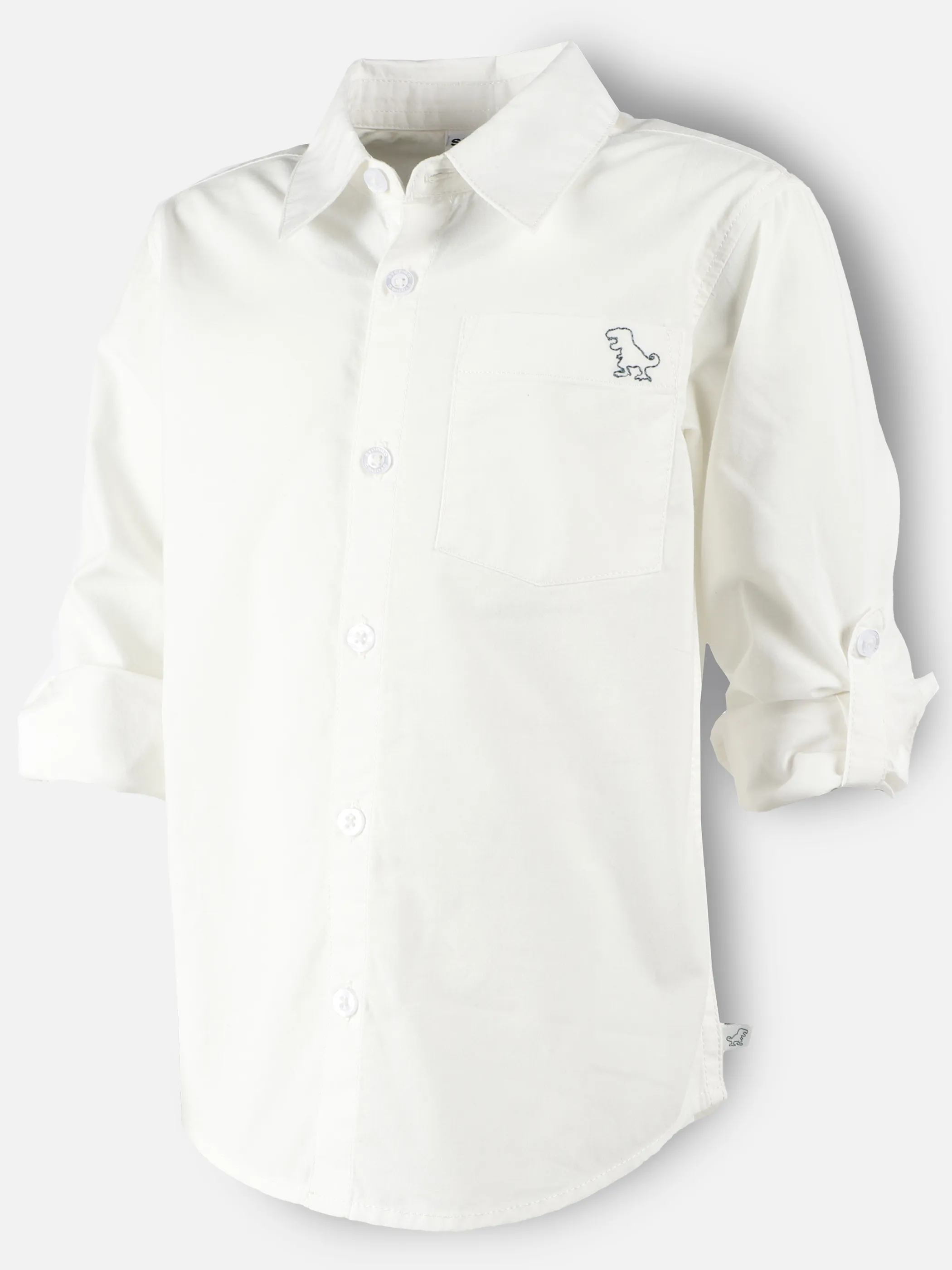 Stop + Go KJ Hemd mit Brusttasche und Dino Stickerei in weiß Weiß 905525 OFFWHITE 3 Stop + Go KJ Hemd mit Brusttasche und Dino Stickerei in weiß Weiß 905525 OFFWHITE 3