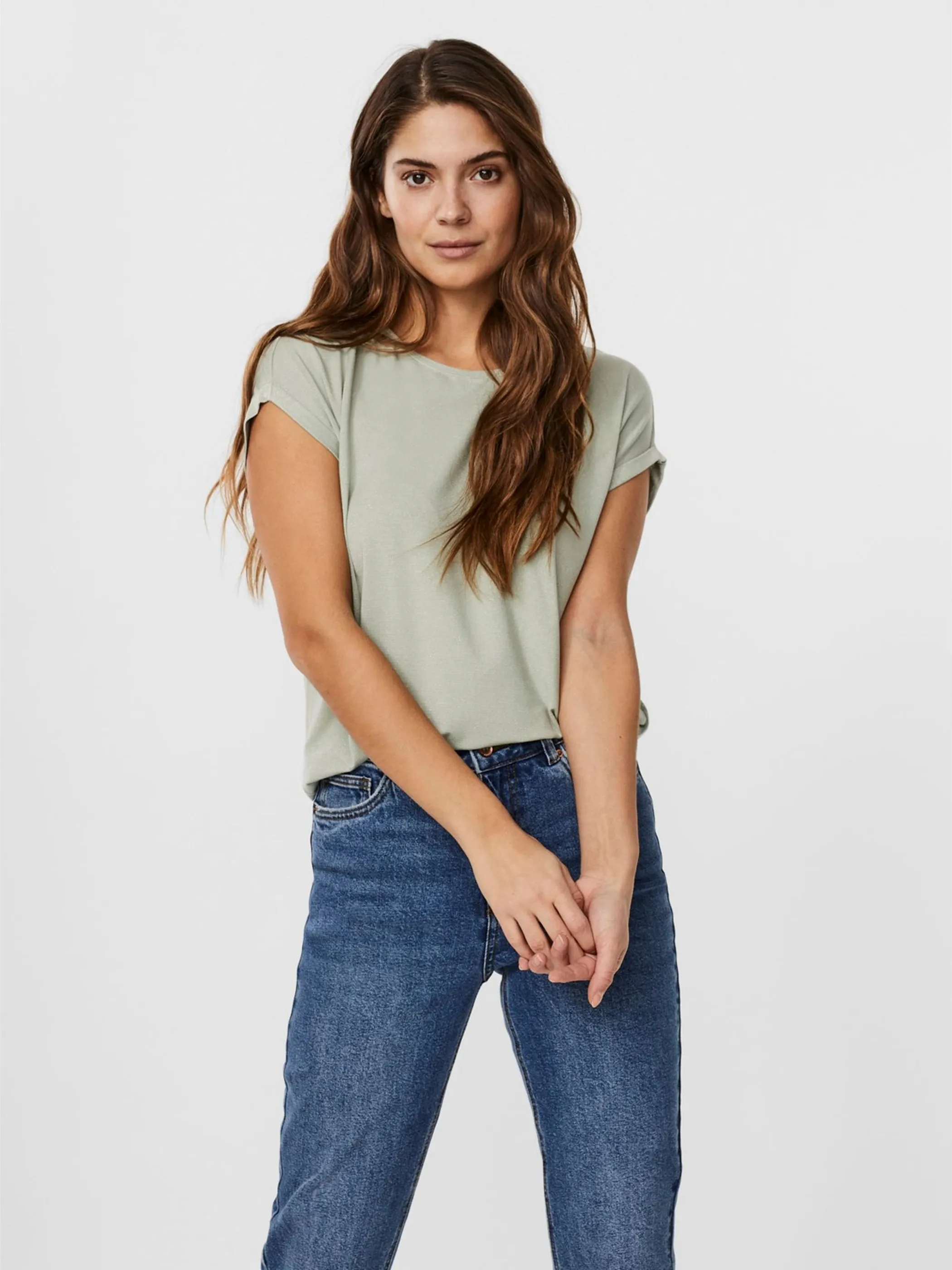 Vero Moda 10250488 VMLAVA GLITTER SS TOP STRIPE Grün 852566 255335002 2 Vero Moda 10250488 VMLAVA GLITTER SS TOP STRIPE Grün 852566 255335002 2