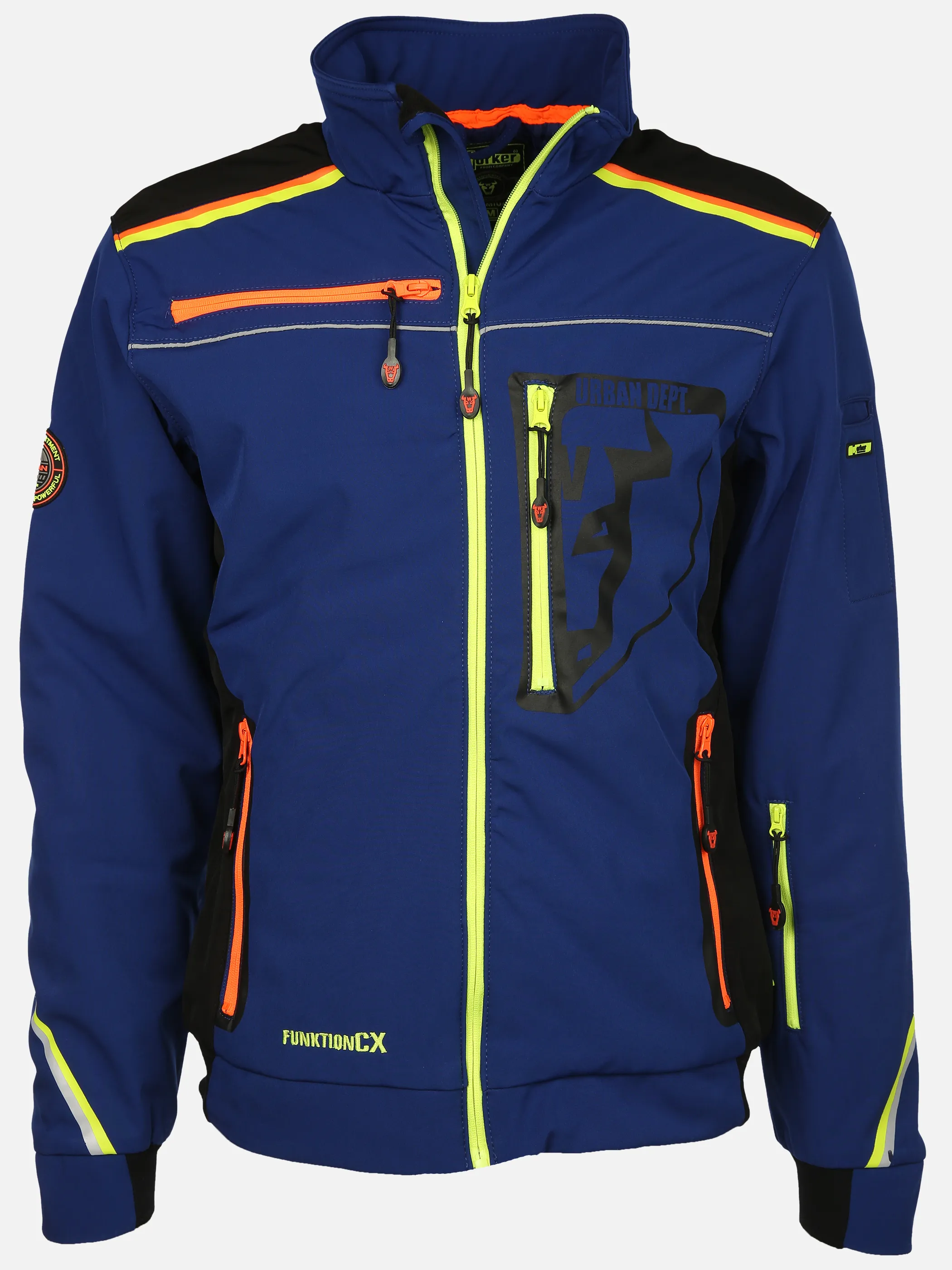 Worker He. Softshellblouson NEON reflective Blau 898410 NAVY 1
