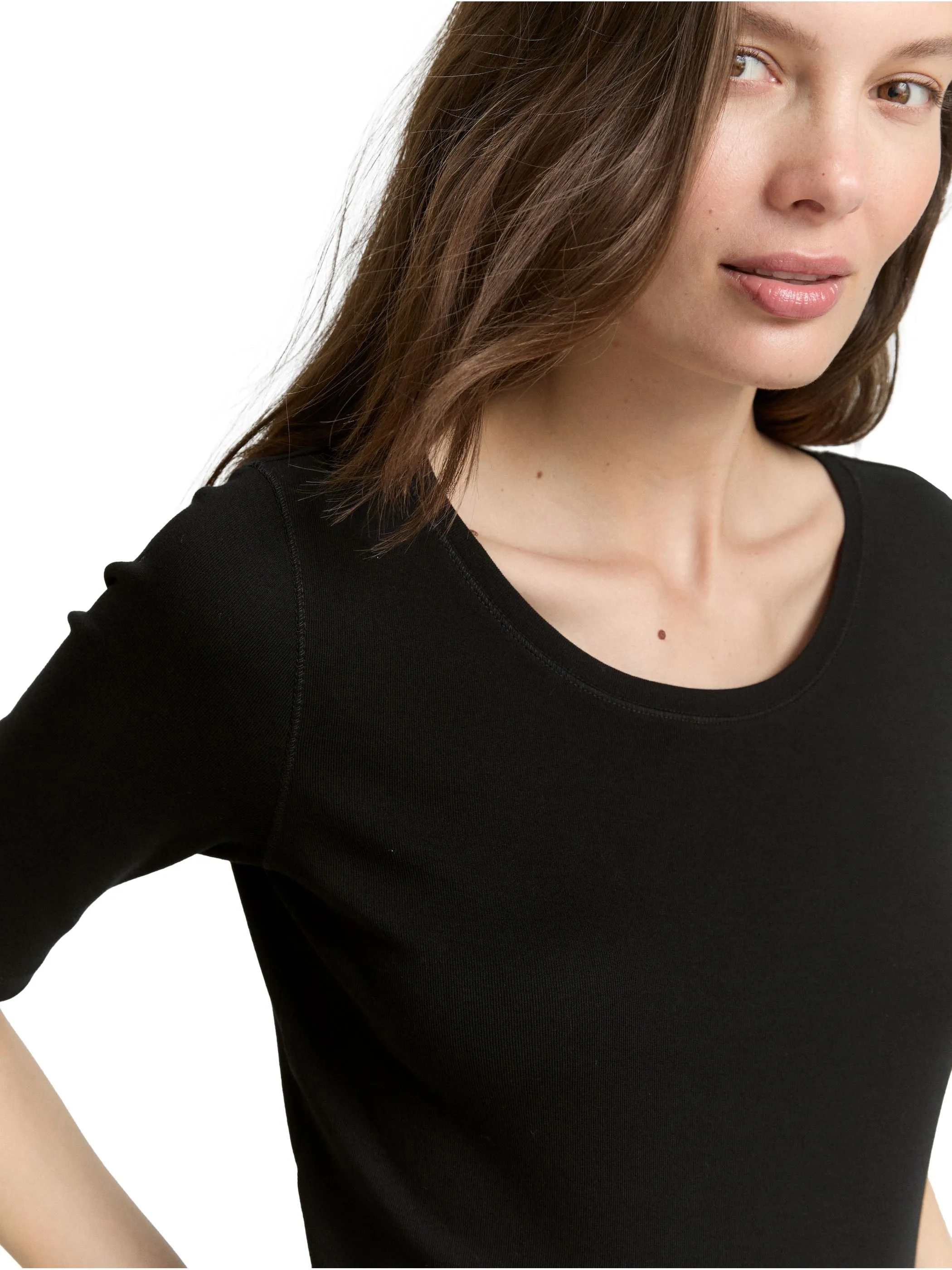 Tom Tailor 1047728 NOS T-shirt crew neck Schwarz 914539 14482 Tom Tailor 1047728 NOS T-shirt crew neck Schwarz 914539 14482