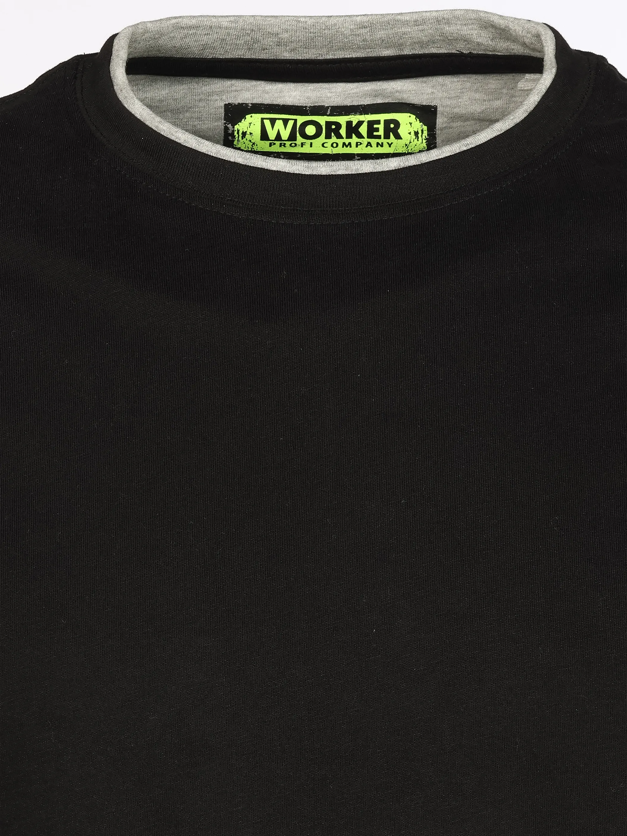 Worker He. T-Shirt 1/1 Arm 2in1 basic Schwarz 930535 BLACK 3