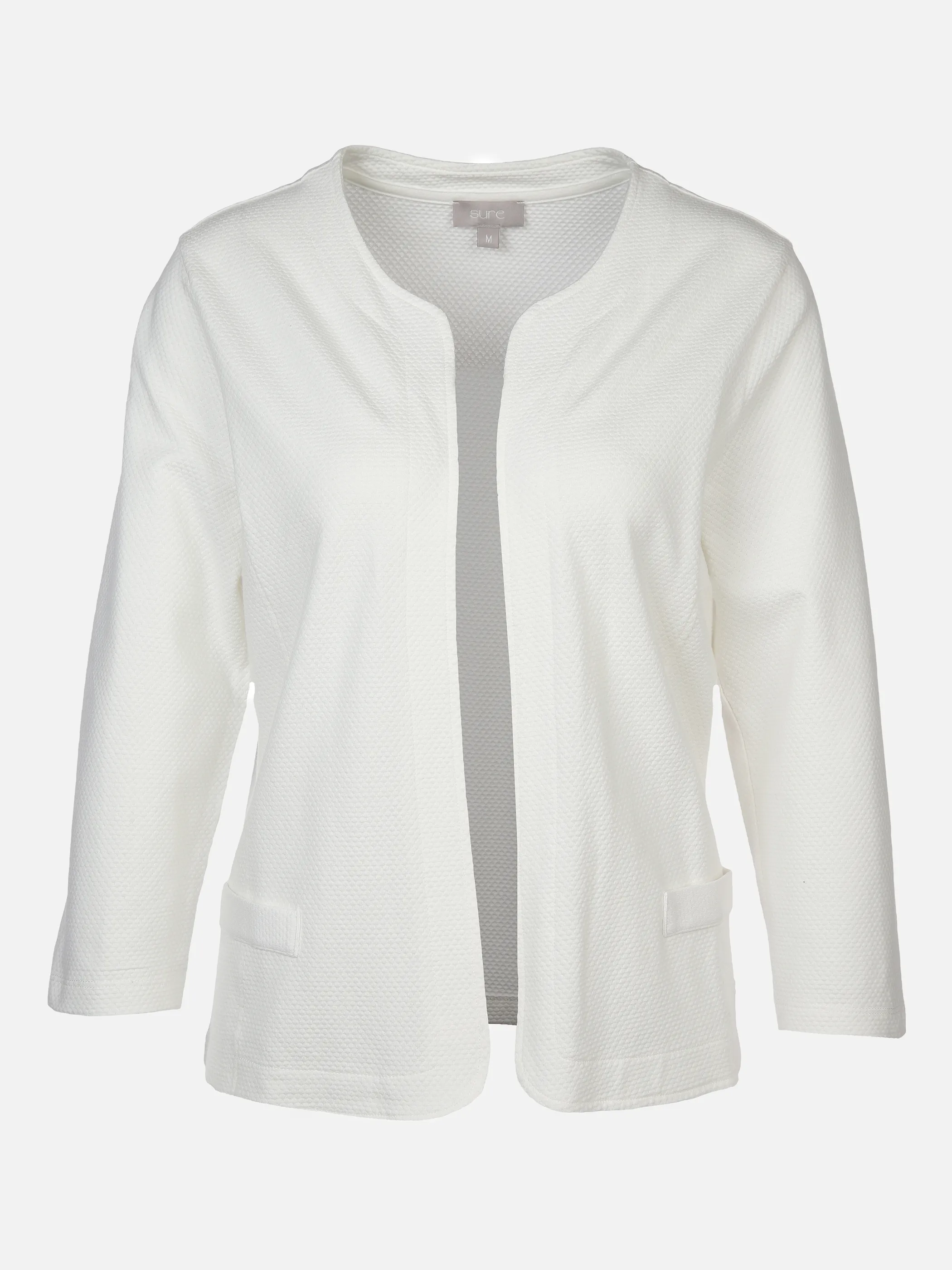 Sure Da-Jacquard Cardigan m.3/4 Arm Weiß 876253 OFFWHITE 1