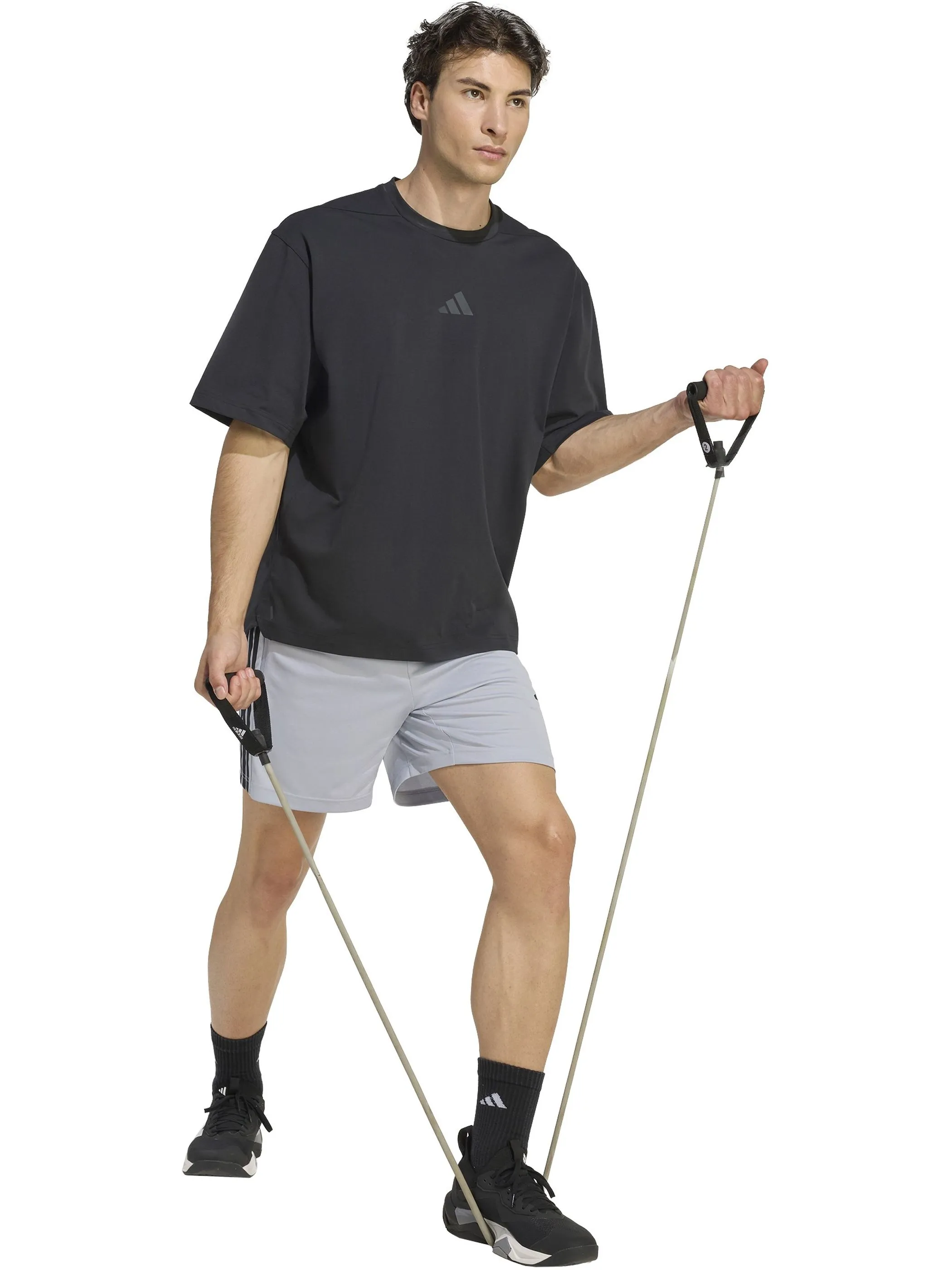 Adidas KD0696 He-Shorts WORKOUT ESS 3S PIQUÉ 7" Grau 929599 000