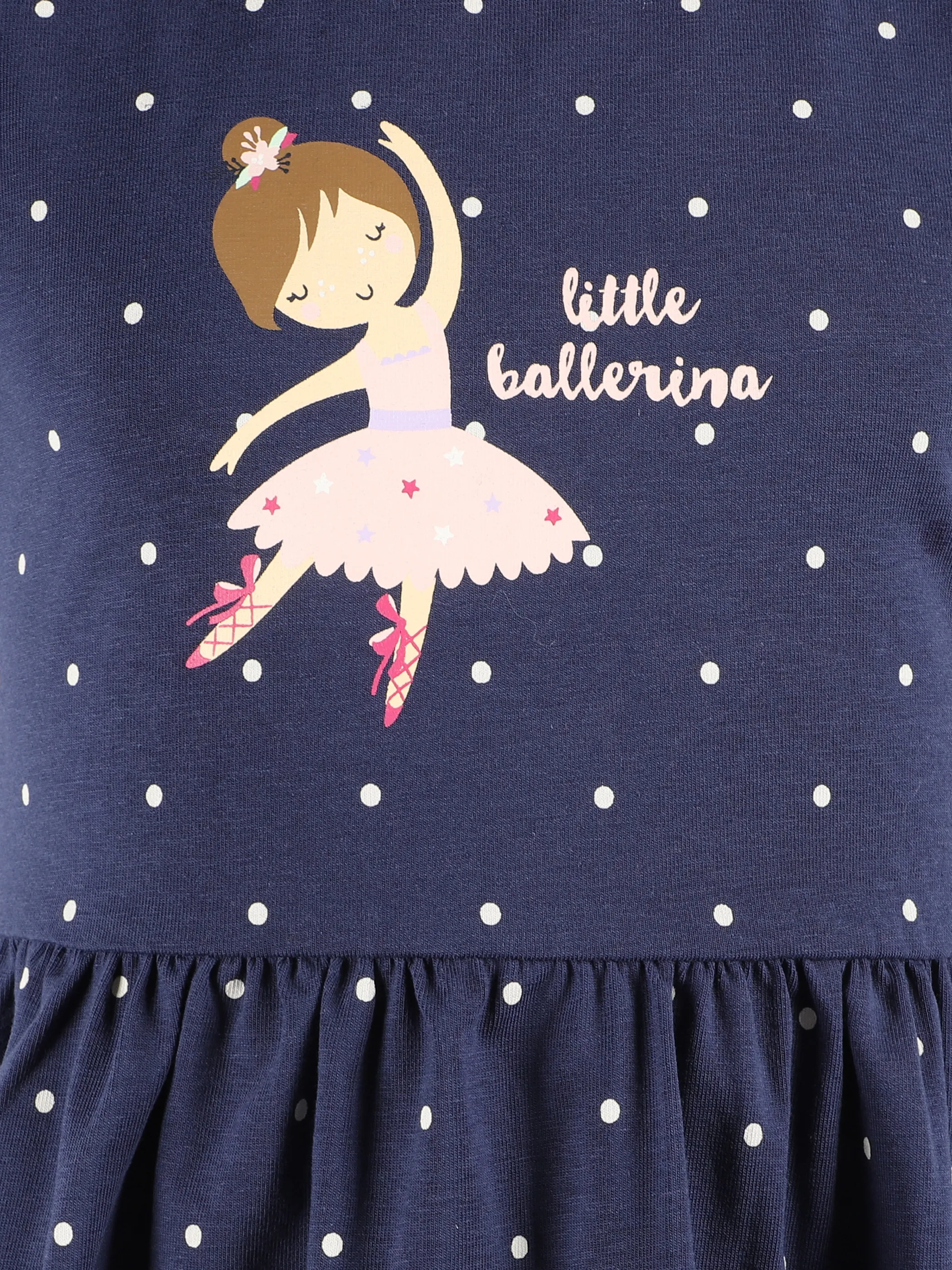 Stop + Go KM kurzarm Kleid mit Ballerina Frontdruck in navy Blau 890764 NAVY 3