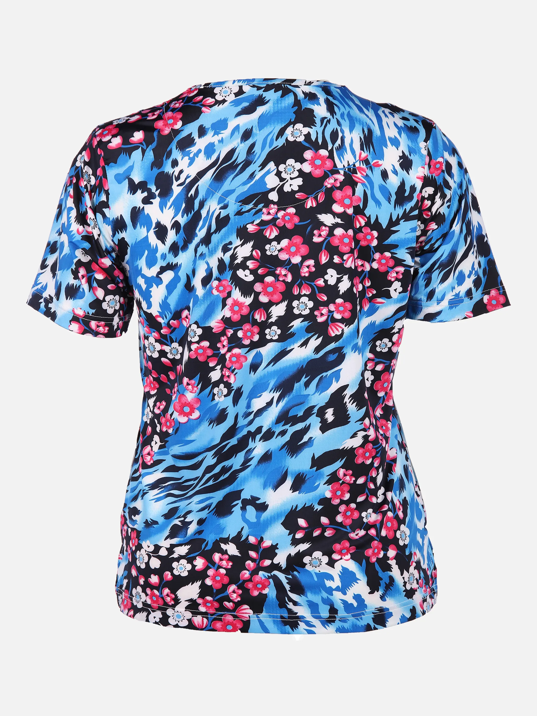Sonja Blank Da-Gr. Größen Shirt V-Ausschni Blau 832446 BLAU/PINK 2 Sonja Blank Da-Gr. Größen Shirt V-Ausschni Blau 832446 BLAU/PINK 2