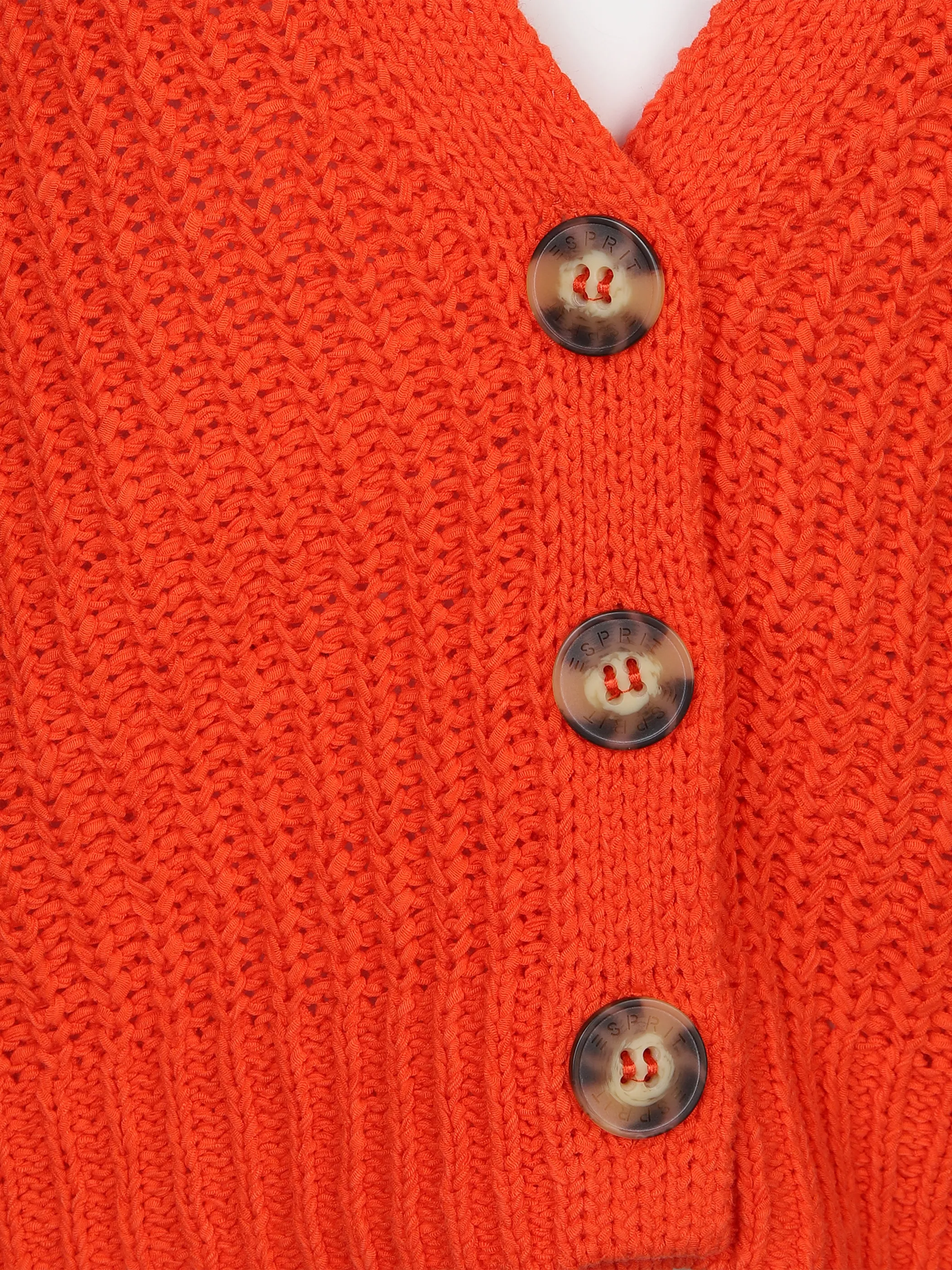 Esprit 023EE1I327 tape stitch cardigan Rot 875338 E635 3