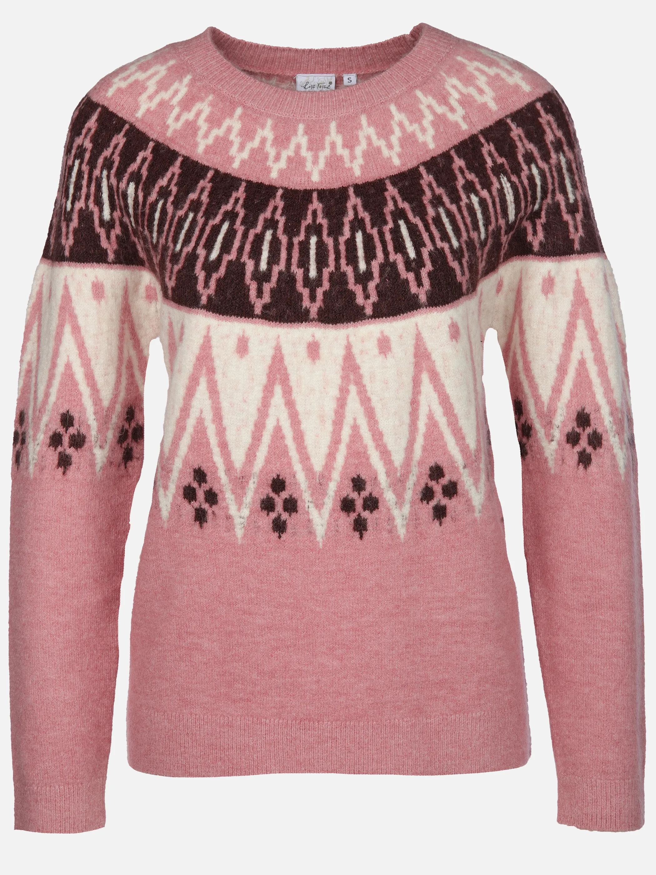 Lisa Tossa Da-Norweger-Pullover Rosa 913318 ROSE 1 Lisa Tossa Da-Norweger-Pullover Rosa 913318 ROSE 1